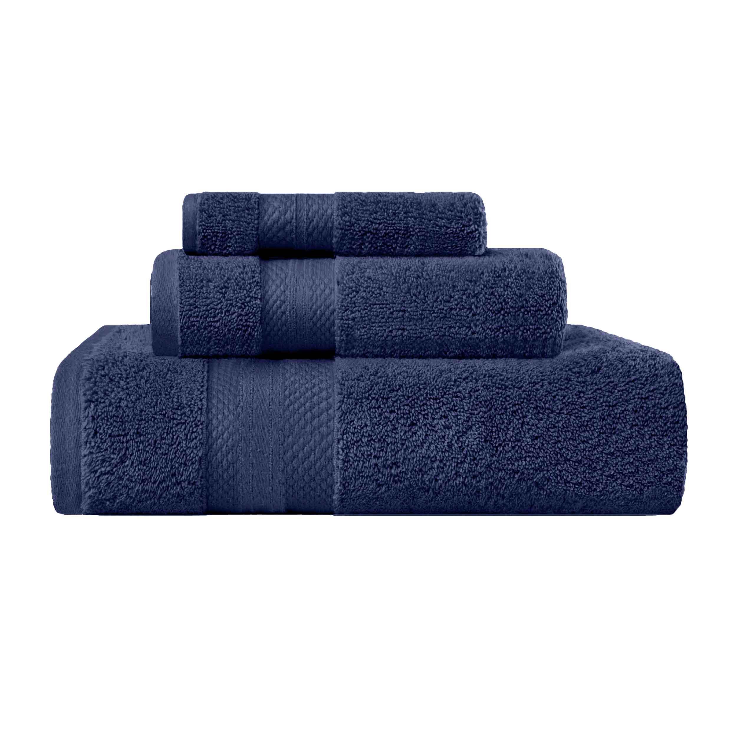 Premium Turkish Cotton 3-Piece Ultra Plush Bath Towel Set - Highly Absorbent, Soft & Luxurious for Spa, Bathroom & Beach Use