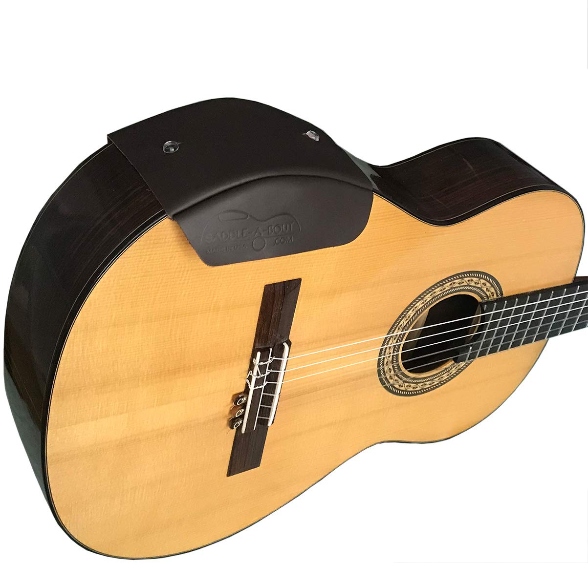 Premium Genuine Leather Guitar Armrest - Acoustic & Classical Guitar Accessory (Medium, Dark Brown) | Comfort & Protection for Long Playing Sessions
