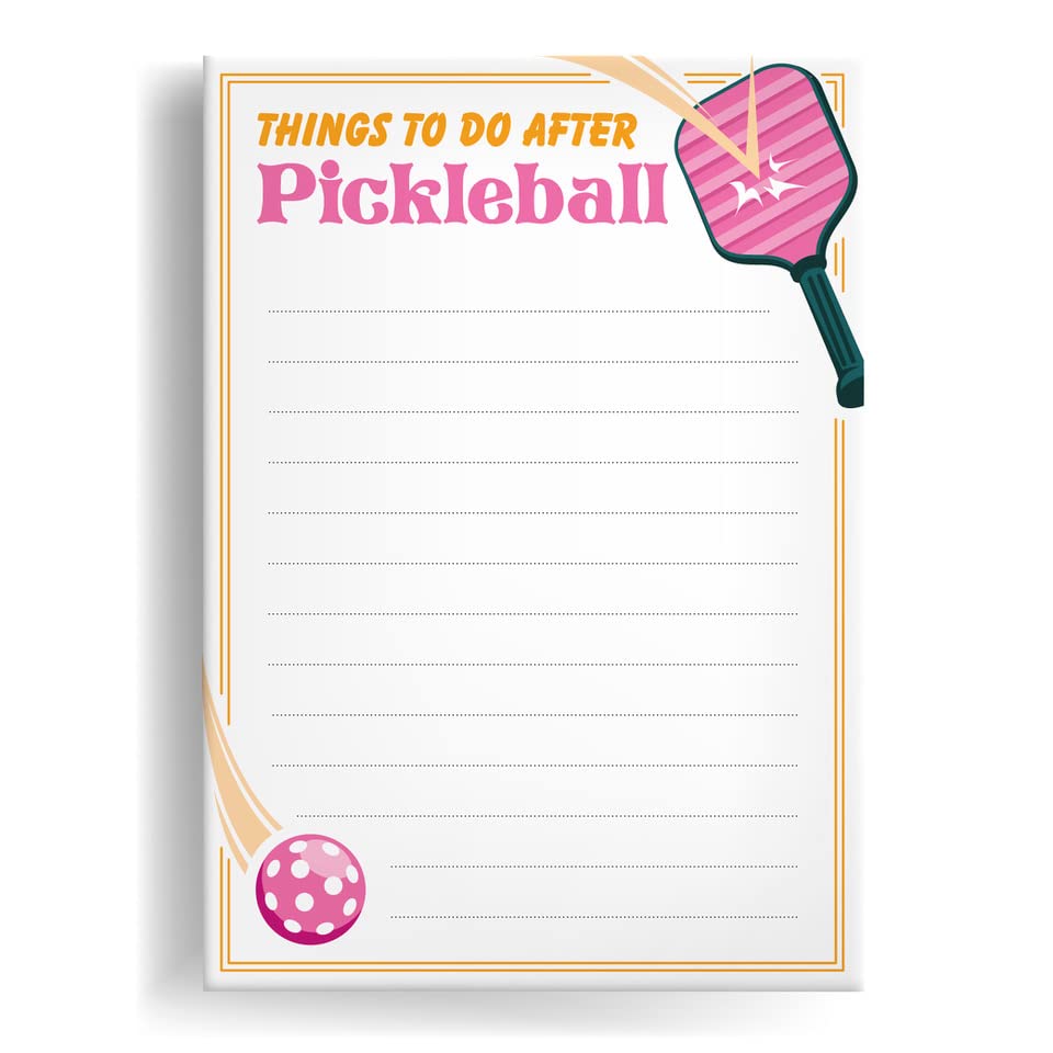 Funny Pickleball Memo Notepads Set of 2 - Cute Office & School Note Pads - Perfect Gift for Pickleball Lovers & Teachers - Great for To-Do Lists, Grocery Notes & Game Scorekeeping