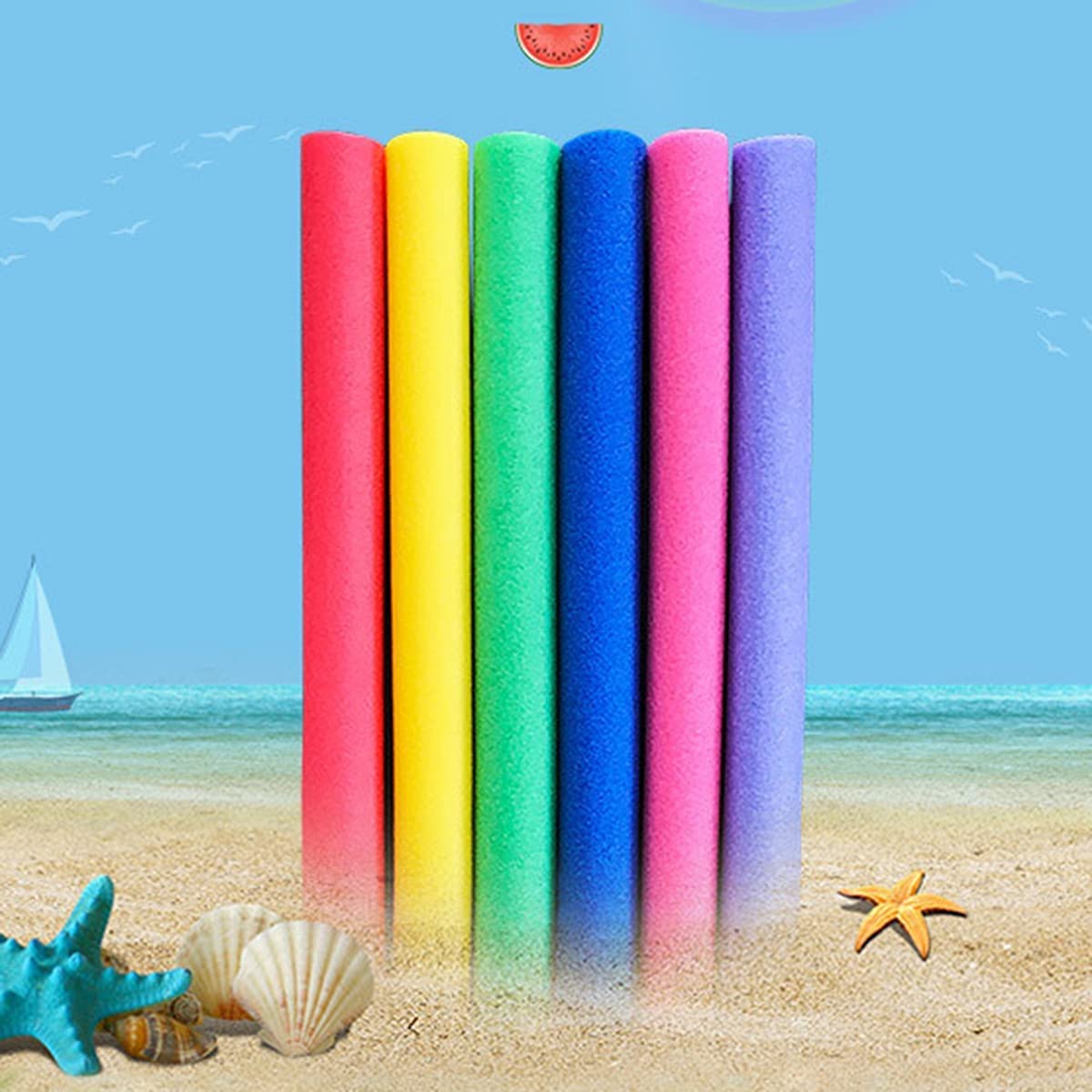 Premium Floating Pool Noodles - Extra Thick Foam Swim Tubes for Kids & Adults (59in, 3-Pack) | Bright Colors for Pool Fun, Water Exercise & Summer Activities