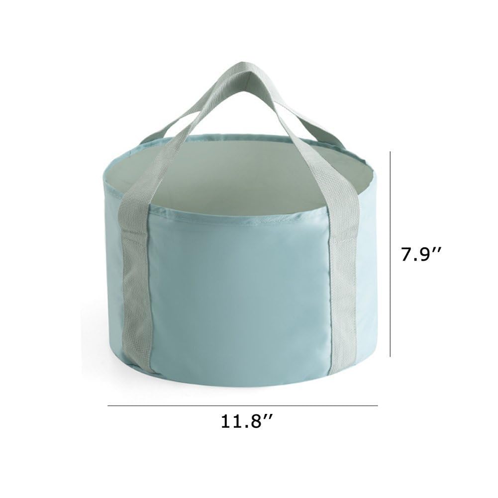 Portable Folding Wash Basin - Collapsible Travel Bucket for Camping, Hiking, Fishing & Outdoor Washing | Lightweight & Compact for RV, Backpacking & Emergency Use