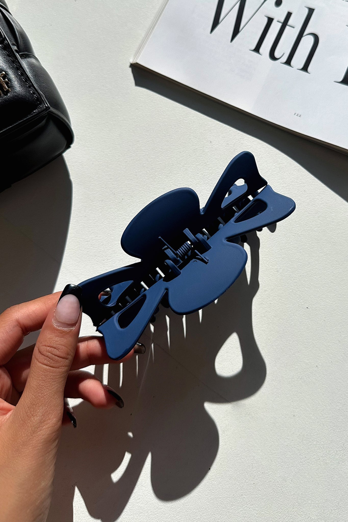 Eli Claw Hair Clip - Blue Hair Accessories for Women & Girls | Perfect for Ponytails, Buns & Updos