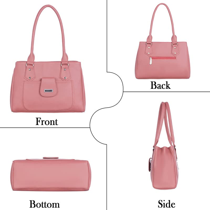 Stylish Peach Women's Handbag & Shoulder Tote Bag - Fashionable Crossbody Purse for Daily Use, Work, Shopping & Travel | Trendy Casual Accessory for Women
