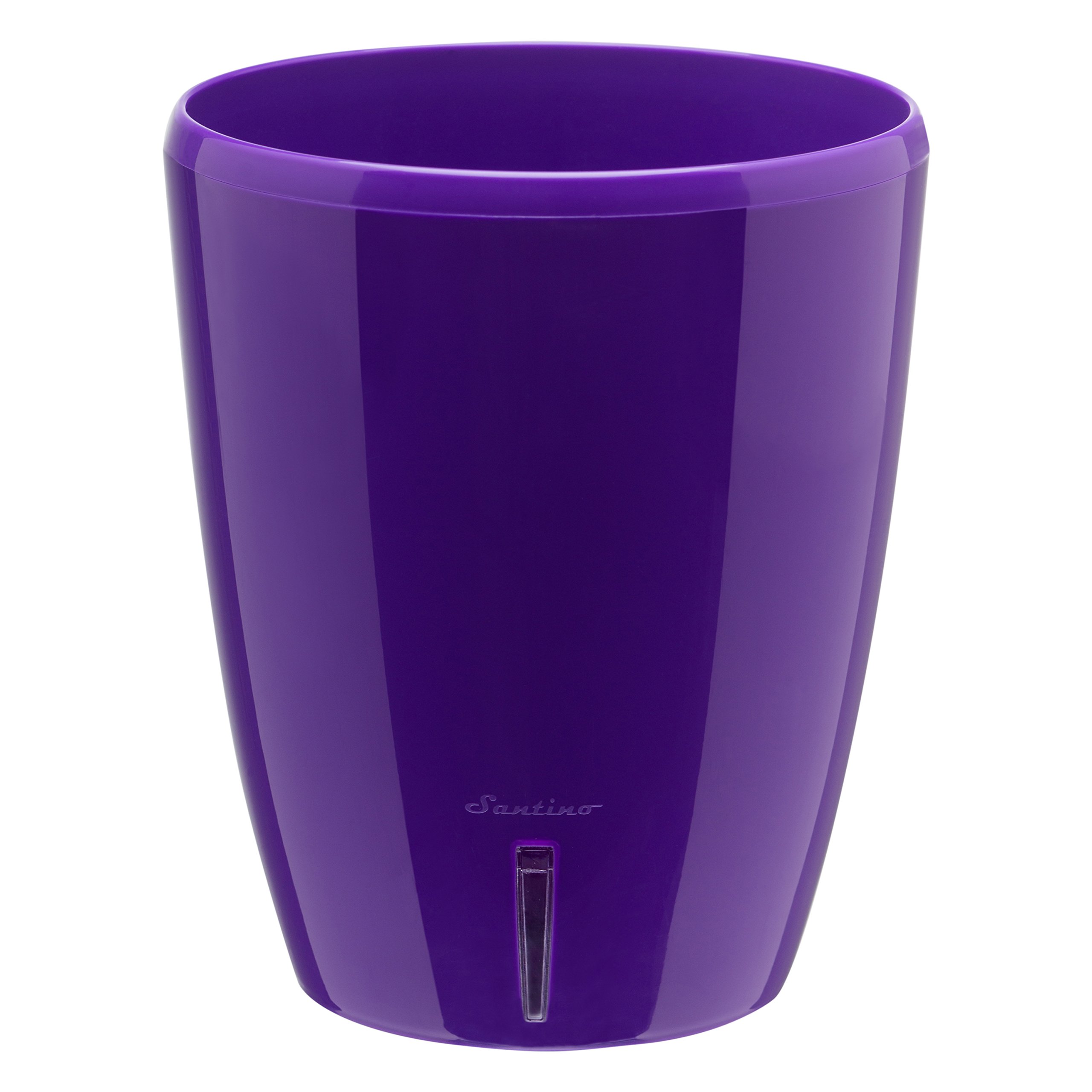 Santino 5.5 Inch Self Watering Orchid Pot - Violet Decorative Planter with Wick System, Aeration, Drainage & Water Level Indicator for Healthy Orchid Growth - Perfect for Home, Office & Indoor Gardening