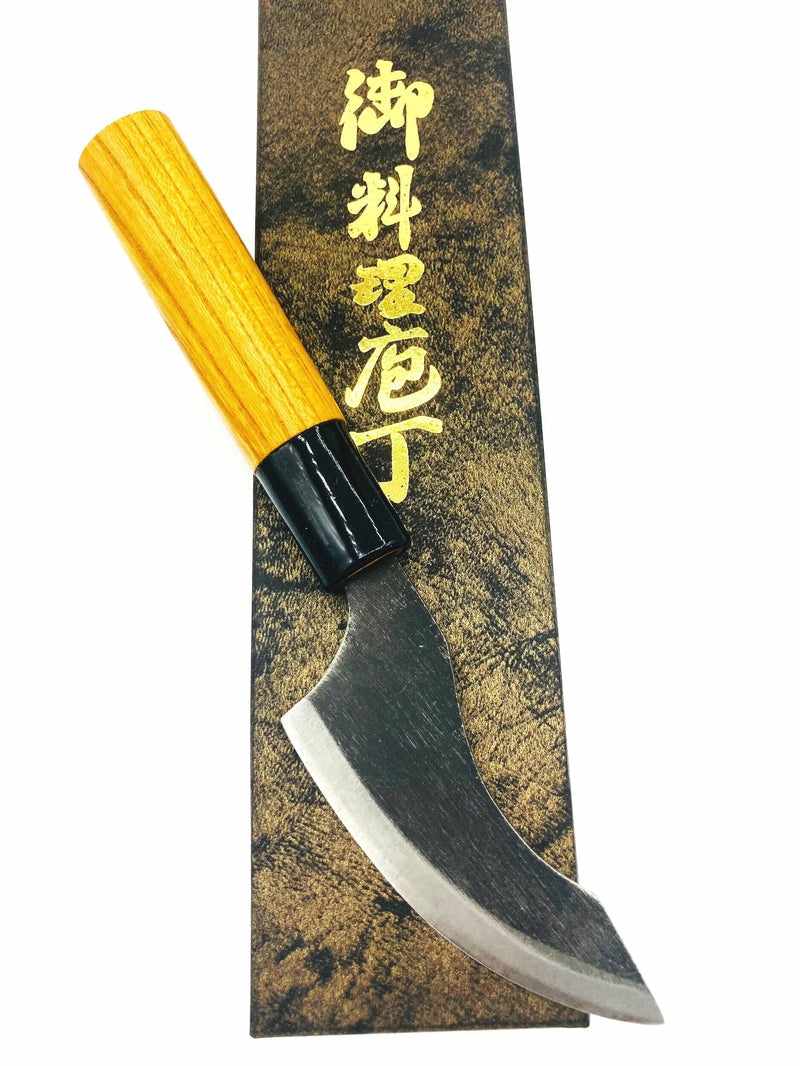 Premium Tsunehisa Kawahagi Blue #2 Steel Skinning Knife - Professional Japanese Fillet Knife for Fish, Meat & Game - Perfect for Chefs, Hunters & Outdoor Cooking