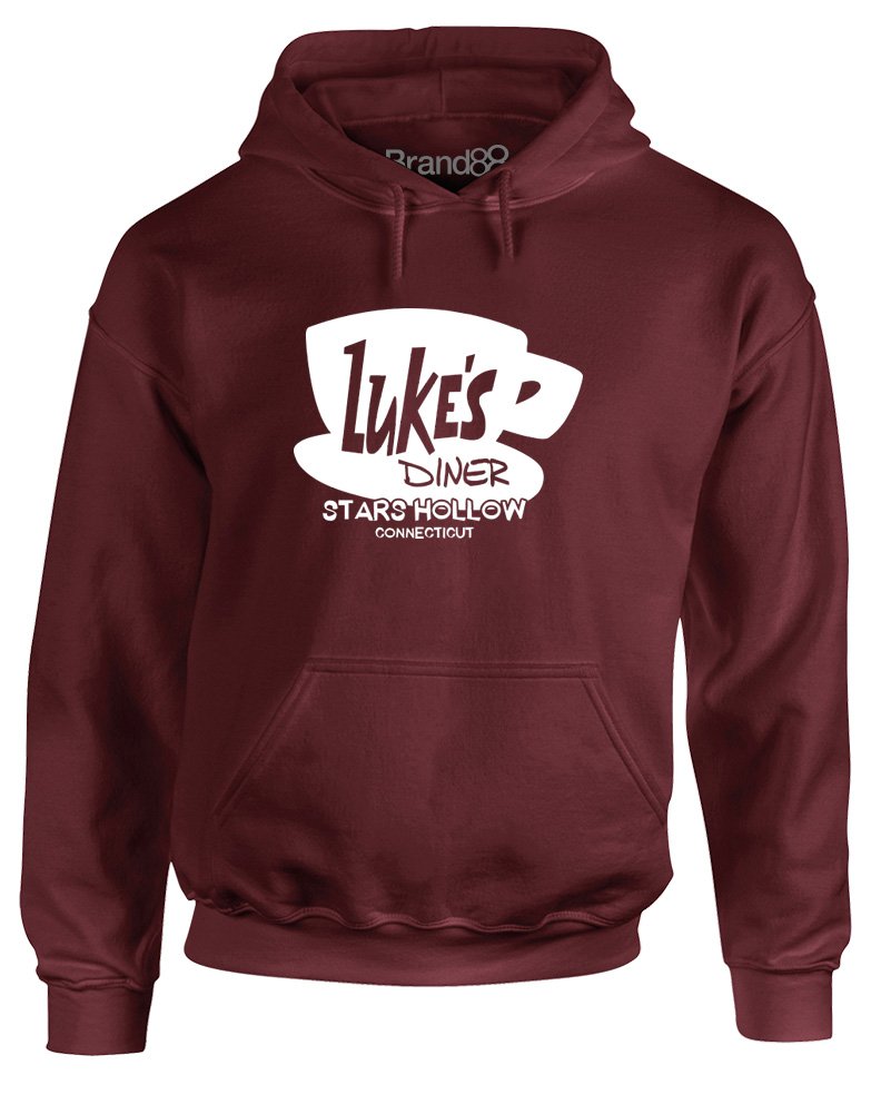 Brand88 - Luke's Diner Themed Unisex Hoodie for Adults | Cozy Pullover Sweatshirt | Perfect for Casual Wear, Movie Nights & Coffee Shop Outings