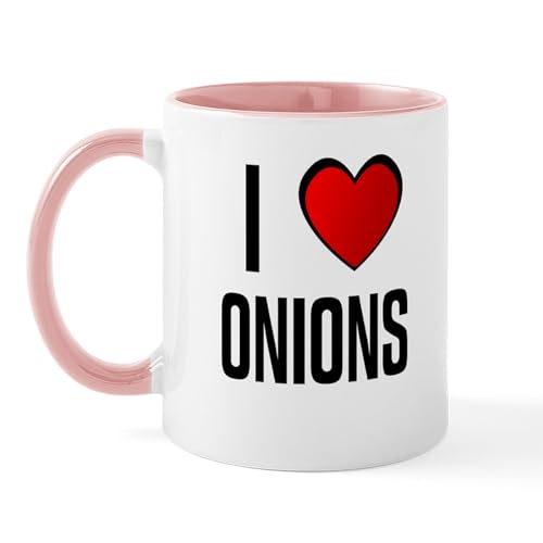 White/Pink Inside - I LOVE ONIONS Mug