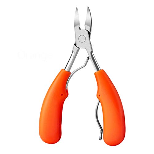 7-Piece Manicure Set - Professional Nail Care Kit with Clippers, Scissors & Trimmer | Portable Travel Grooming Case | Nail Art Tools for Home & Salon Use (Orange)