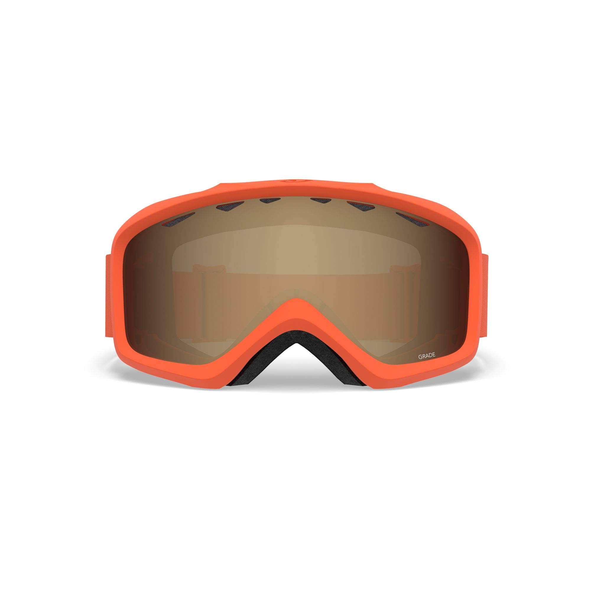 Giro Grade Youth Snow Goggles - Orange & Black Strap with Amber Rose Lens for Skiing & Snowboarding - UV Protection Anti-Fog Winter Sports Eyewear for Kids & Teens