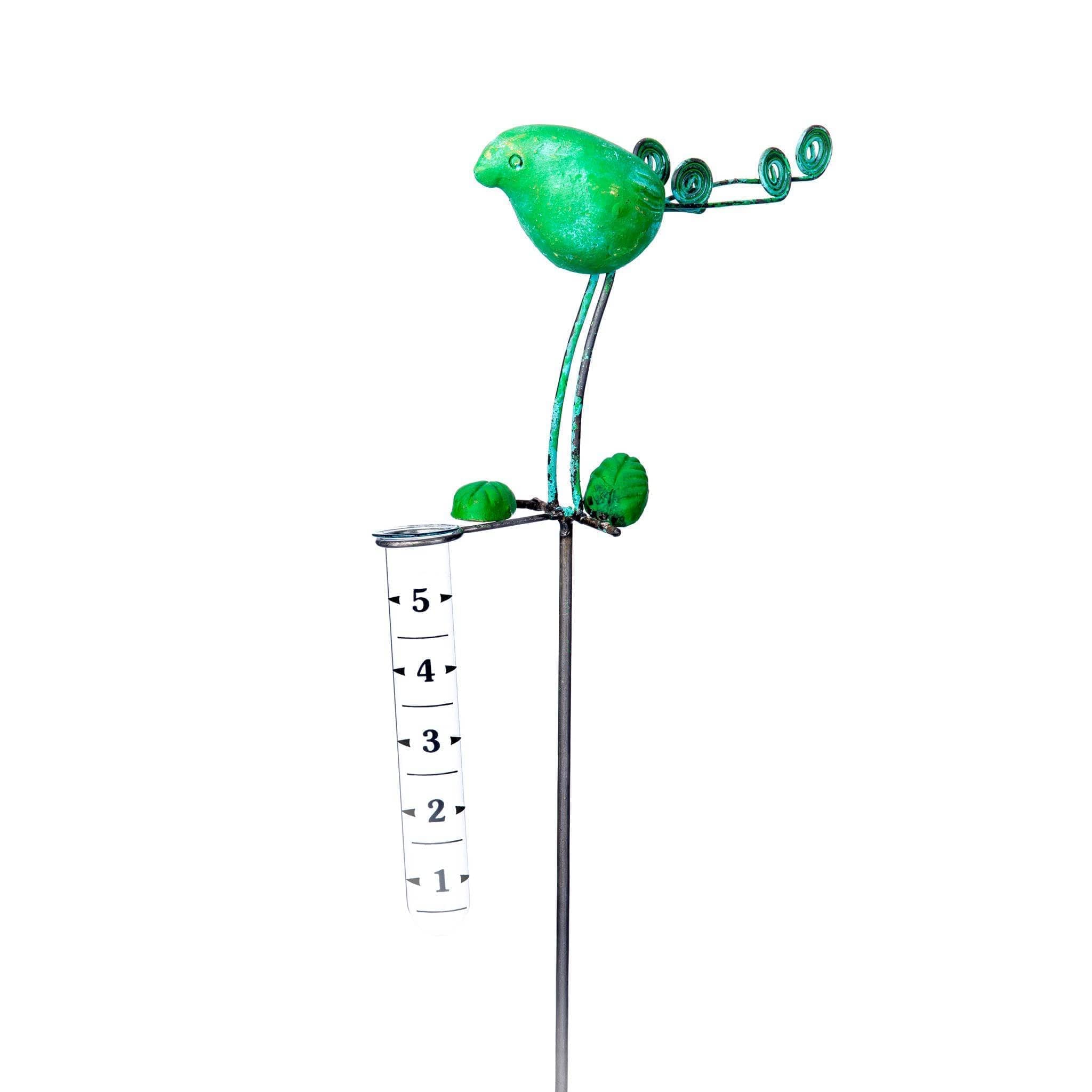 Outdoor Standing Bird Rain Gauge - Decorative Garden Weather Station for Accurate Rainfall Measurement | Perfect for Backyard, Lawn & Patio Decor