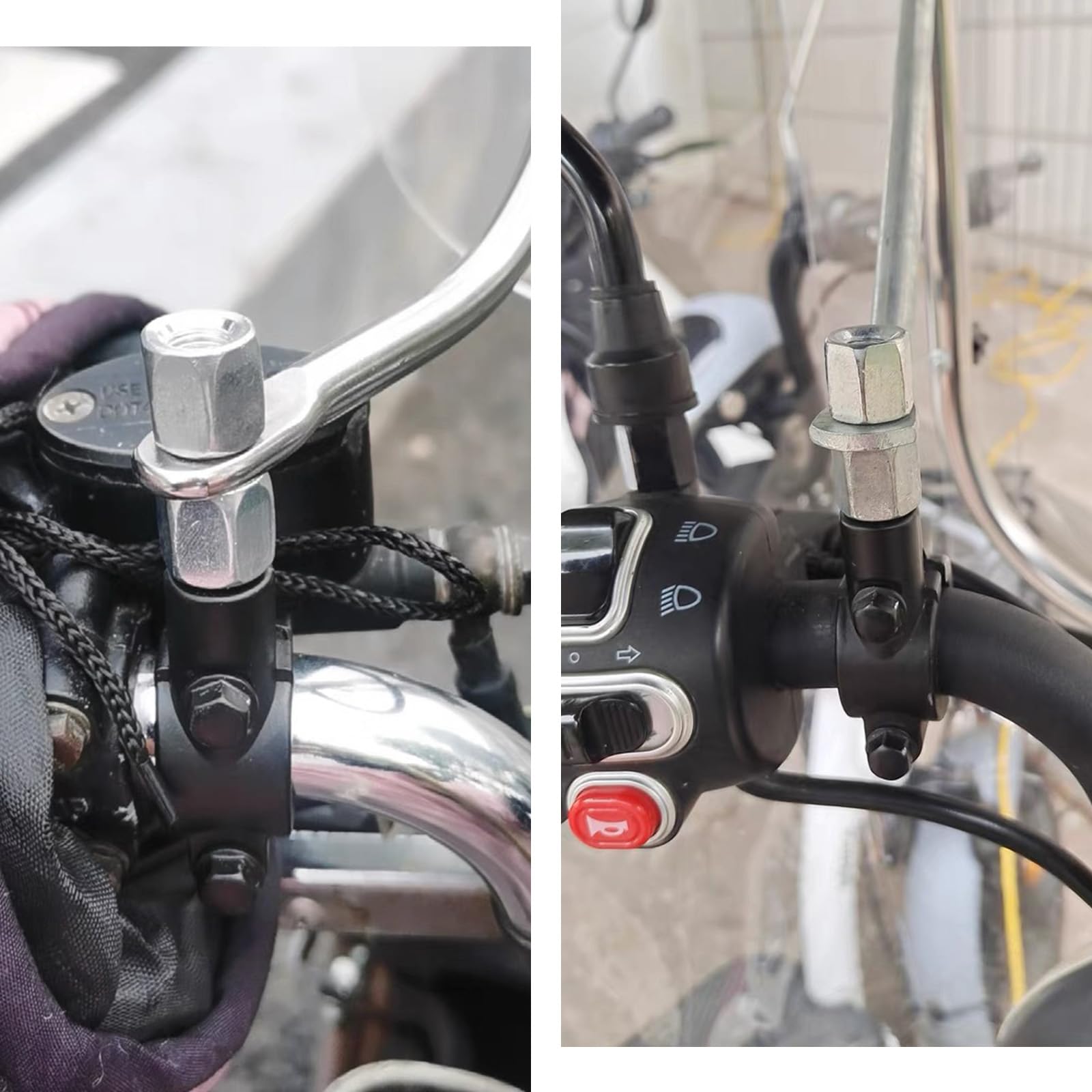 2 PCS Universal Motorcycle Handlebar Mount Holder - Aluminum 7/8