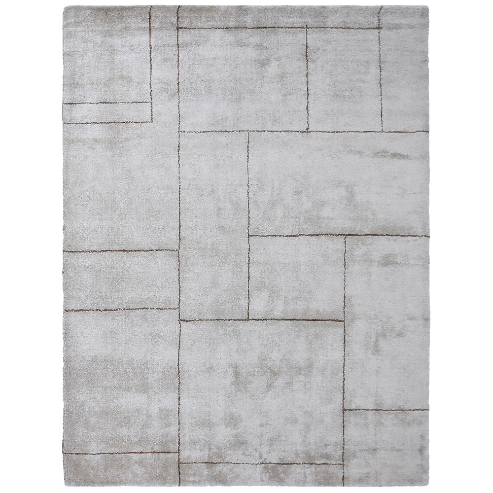 Hand-Knotted Diamond Pattern Area Rug - Luxurious & Durable for Living Room, Bedroom, or Office Decor
