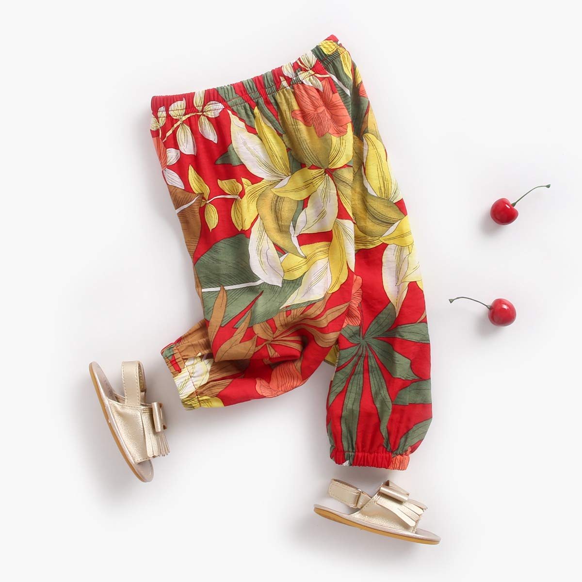 Soft Summer Baby Girl Pants - Breathable & Comfortable Long Pants for Toddlers - Perfect for Playtime, Outings & Photo Shoots