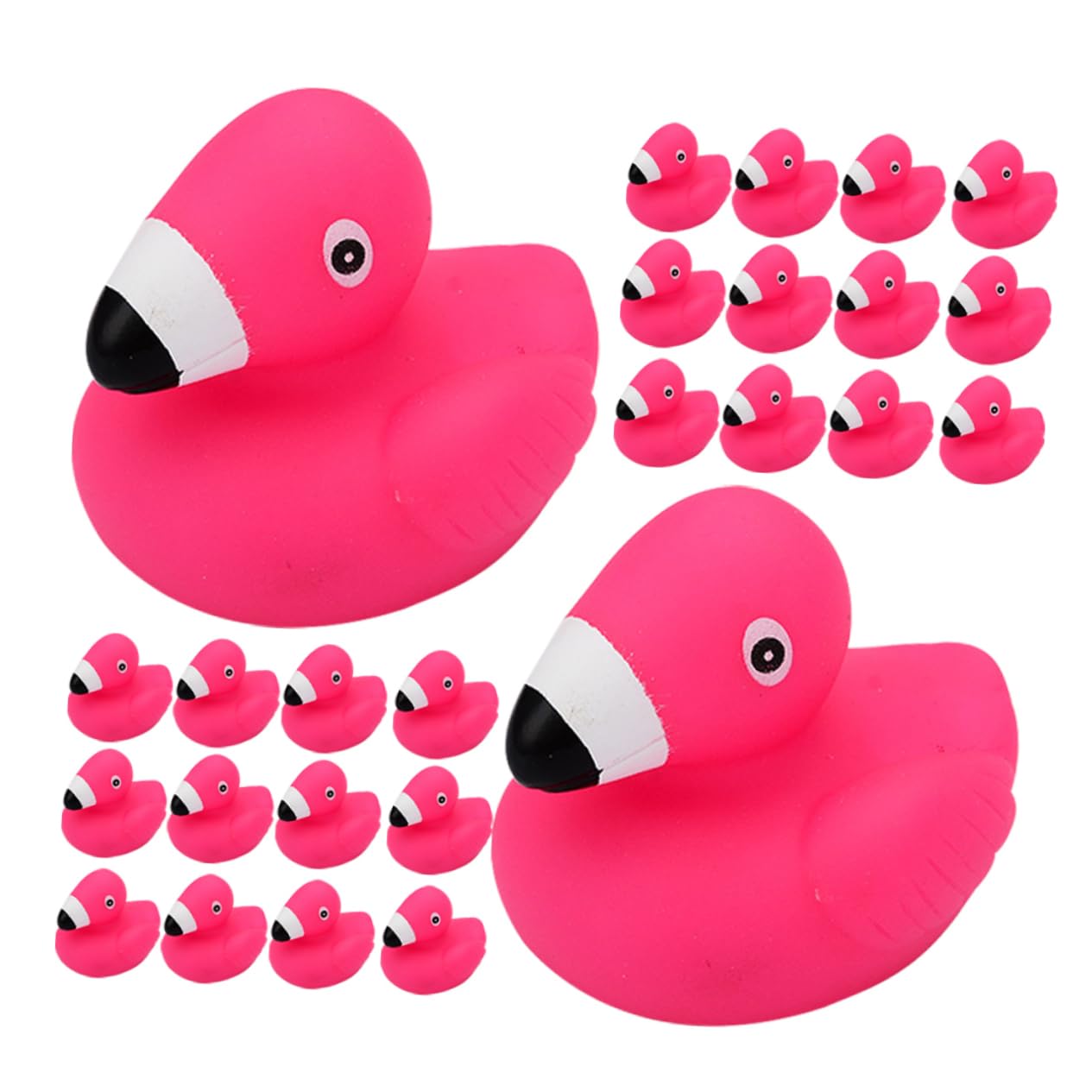 HOOTNEE 24-Piece Flamingo Bath Toys Set - Non-Toxic Vinyl Floating Duck Toys for Kids, Toddlers & Babies - Fun Bathtub Accessories for Bath Time Play & Pool Party Decorations
