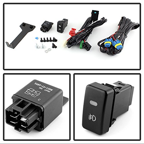 Jdragon Smoke Fog Light Kit Compatible with 2005-2007 Honda Odyssey - Includes Switch, Harness, Relay & Wiring for Easy Installation | Perfect for Night Driving & Off-Road Adventures