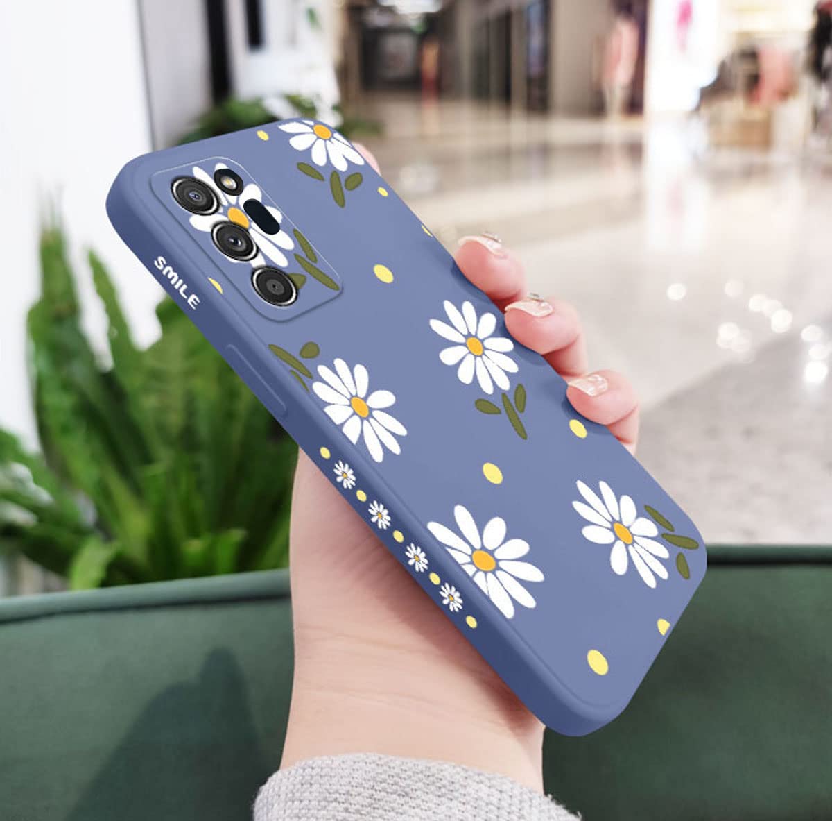Cute Daisy Pattern Galaxy Note 20 Ultra Case - Shockproof TPU Bumper with Full Camera Lens Protection | Liquid Silicone Protective Cover for Samsung Galaxy Note 20 Ultra 5G 6.9 Inch (Grey) | Perfect for Everyday Use, Travel & Outdoor Activities
