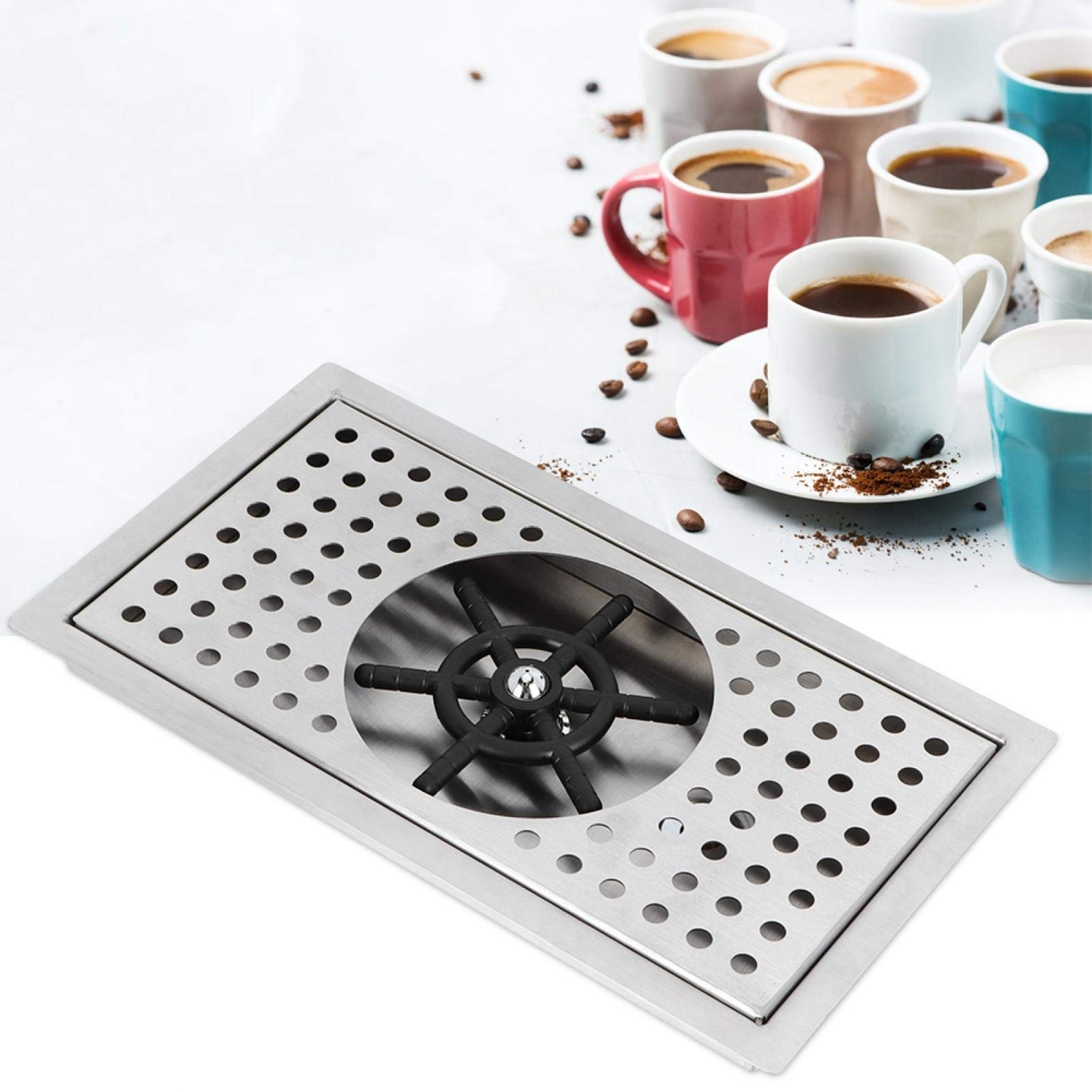 Rosvola 114mm Glass Rinser - 304 Stainless Steel Milk Tea Cup Cleaner with G1/2