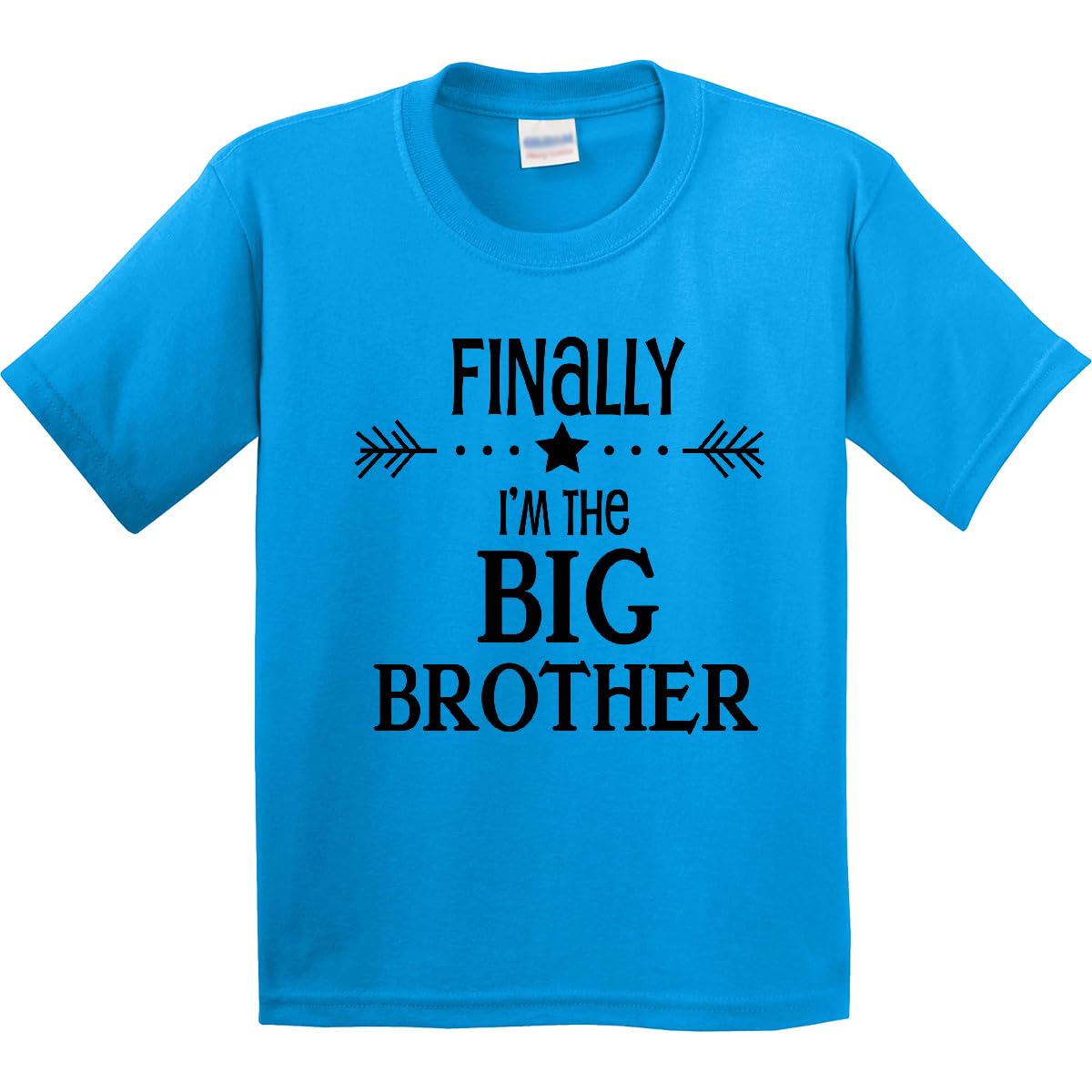 Inktastic Finally I'm The Big Brother Youth T-Shirt | Funny Sibling Gift for Boys | Soft Cotton Tee for Kids | Perfect for Birthdays, Family Photos & Sibling Bonding