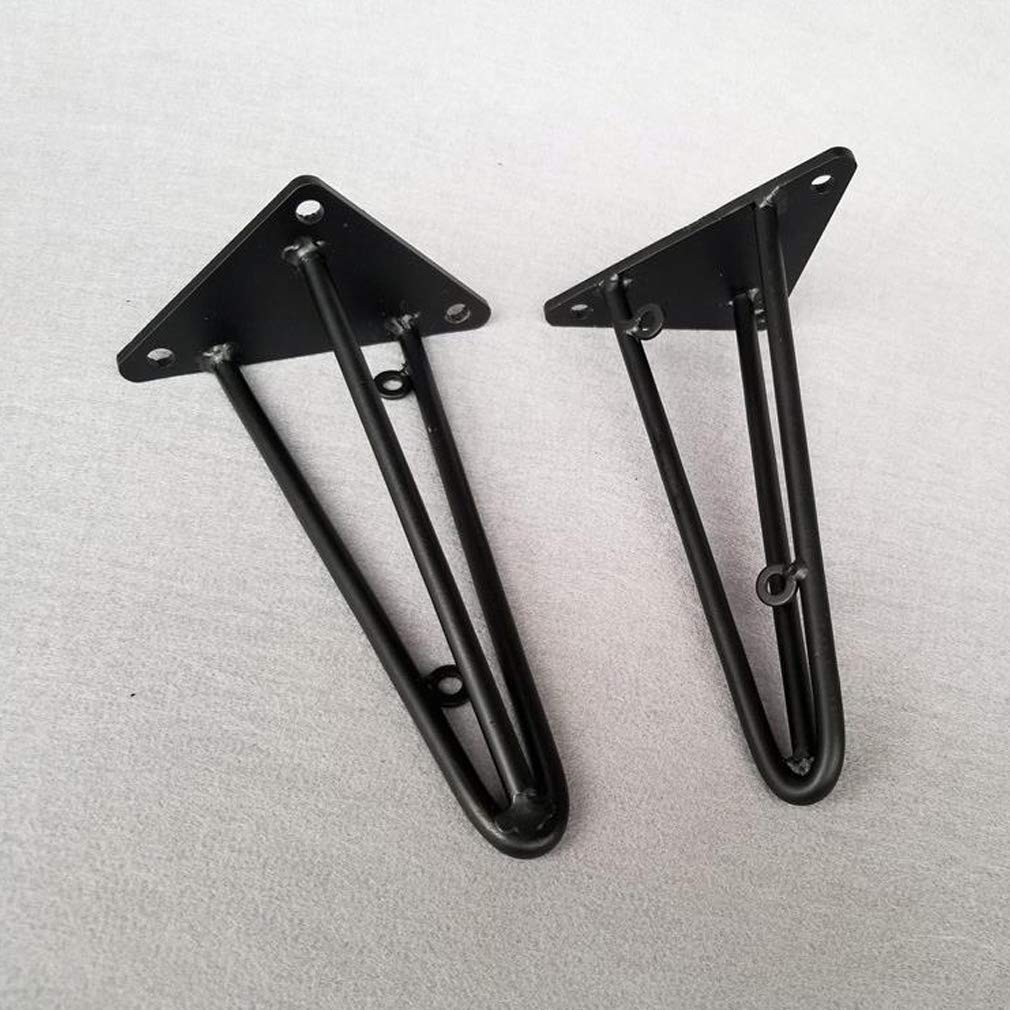 Heavy Duty Metal Shelf Brackets - 2 Pack 15cm/5.9in Iron Triangle Wall Mount Brackets for Floating Shelves, Bookcases, Storage & Hanging - Sturdy Load Bearing Support for Home, Office & Garage Organization