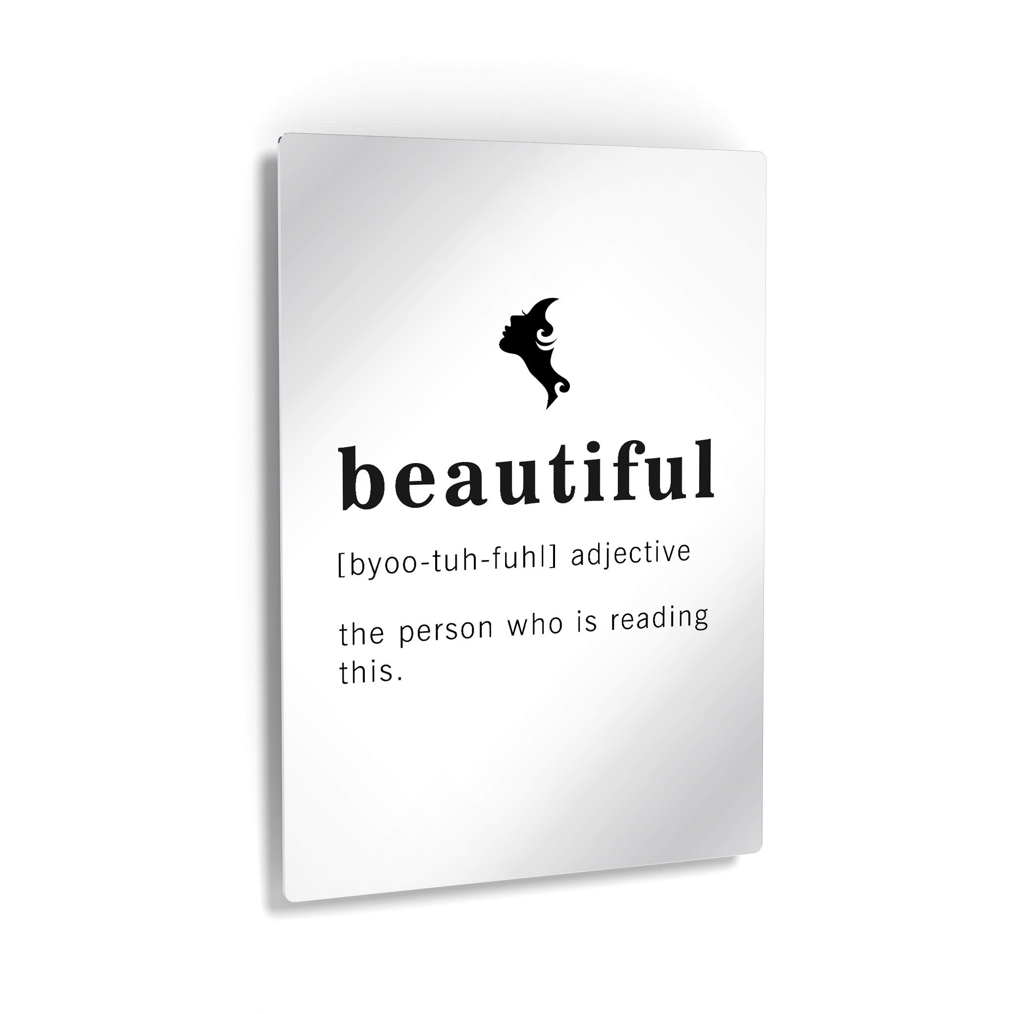 Funny Adjective Noun Dictionary Definition of Beautiful Metal Print - Inspirational Quote Sign for Office, Living Room, Bedroom & Bathroom - Ready to Hang Wall Art Decor (40x30 Inches, Made in USA) - Perfect for Home Decor, Gifts & Interior Design