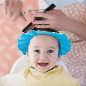 Keskriva Adjustable Baby Shower Cap - Soft & Safe Bathing Hair Wash Hat for Infants & Toddlers - Waterproof Eye & Ear Protection - Pack of 3 - Perfect for Gentle Bath Time & Hair Washing