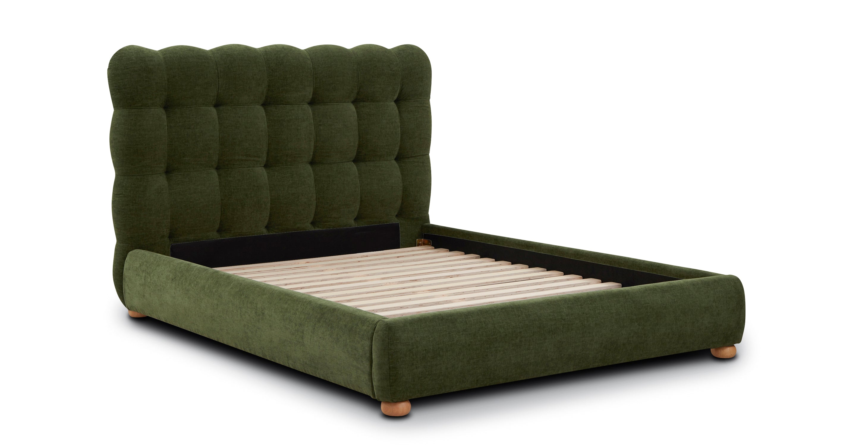 Leda Bed Frame - Modern Platform Bed with Sturdy Wooden Slats & Easy Assembly, Perfect for Bedroom, Guest Room, or Studio Apartment