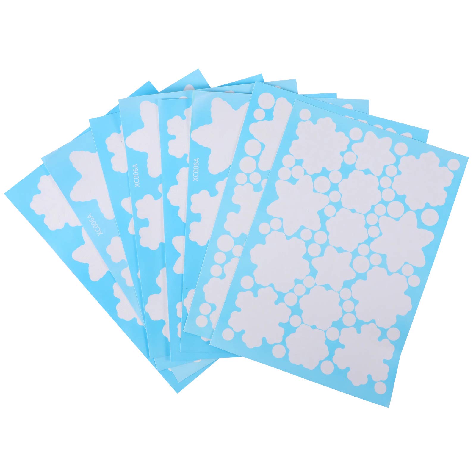 Cabilock 4 Sheets Christmas Window Clings - Snowflake Window Decals, Static Window Stickers for Holiday Home Decor - Perfect for Living Room, Bedroom, Office & Winter Party Decorations