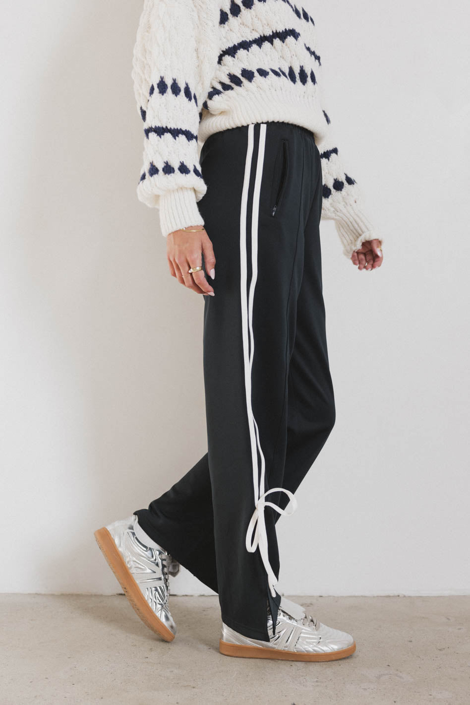 Astrid Women's Navy Blue Track Pants - Comfortable Athletic Joggers for Running, Yoga & Lounge Wear