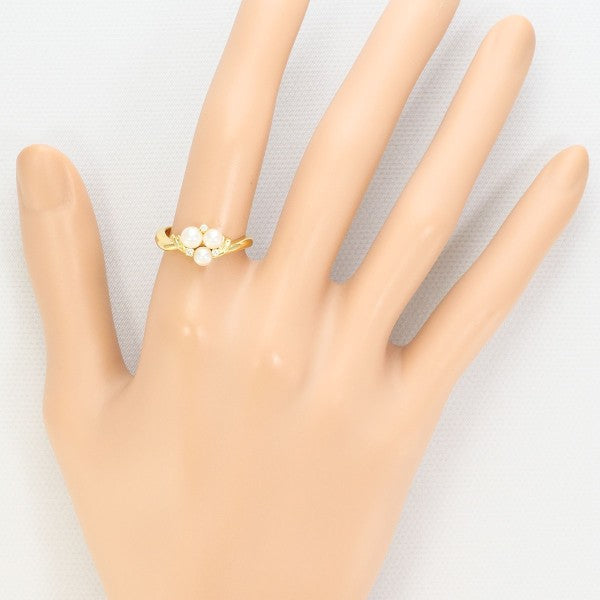 18K Yellow Gold Pearl Diamond Ring for Women - Elegant Bridal Jewelry, Wedding Engagement Gift, Anniversary Present - Perfect for Special Occasions & Everyday Luxury