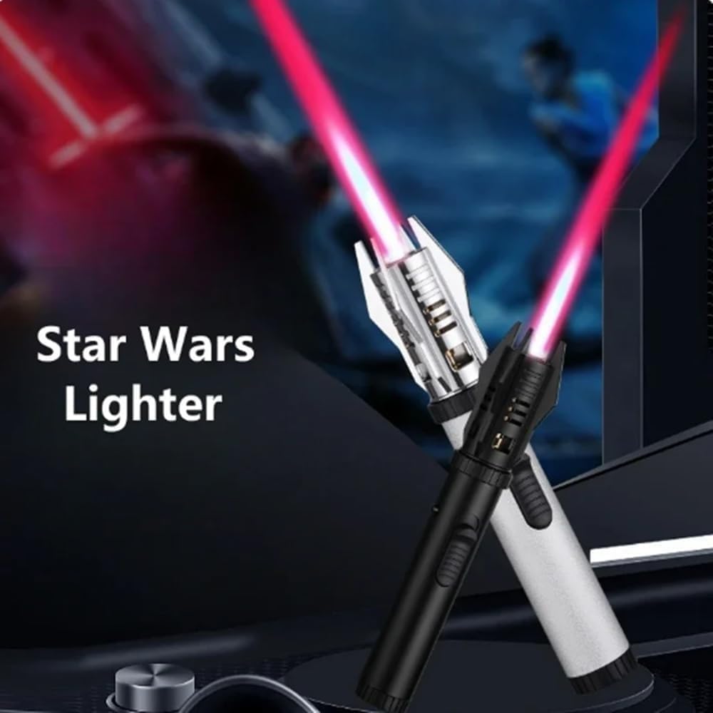 360° Windproof Butane Lighter for Outdoor & Gifts - Silver