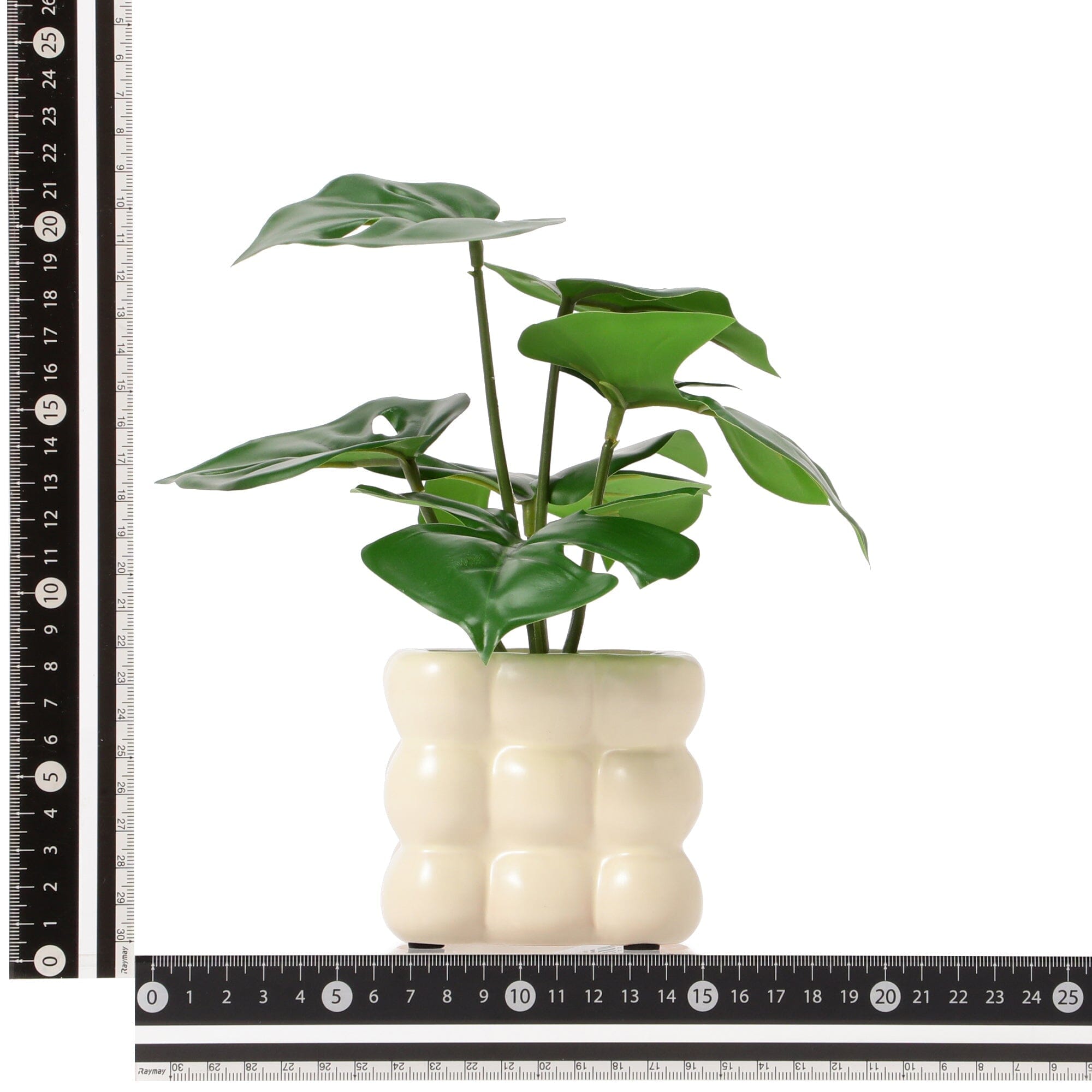 Art Green & Pot Monstera - Realistic Artificial Monstera Deliciosa Plant in Decorative Pot for Home & Office Decor