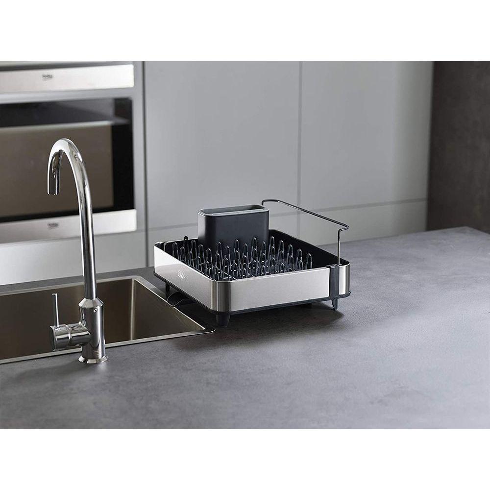 Joseph Joseph Extendable Expandable Dish Rack - Stainless Steel Kitchen Organizer for Drying Dishes, Utensils & Cookware - Perfect for Small Spaces & Compact Kitchens