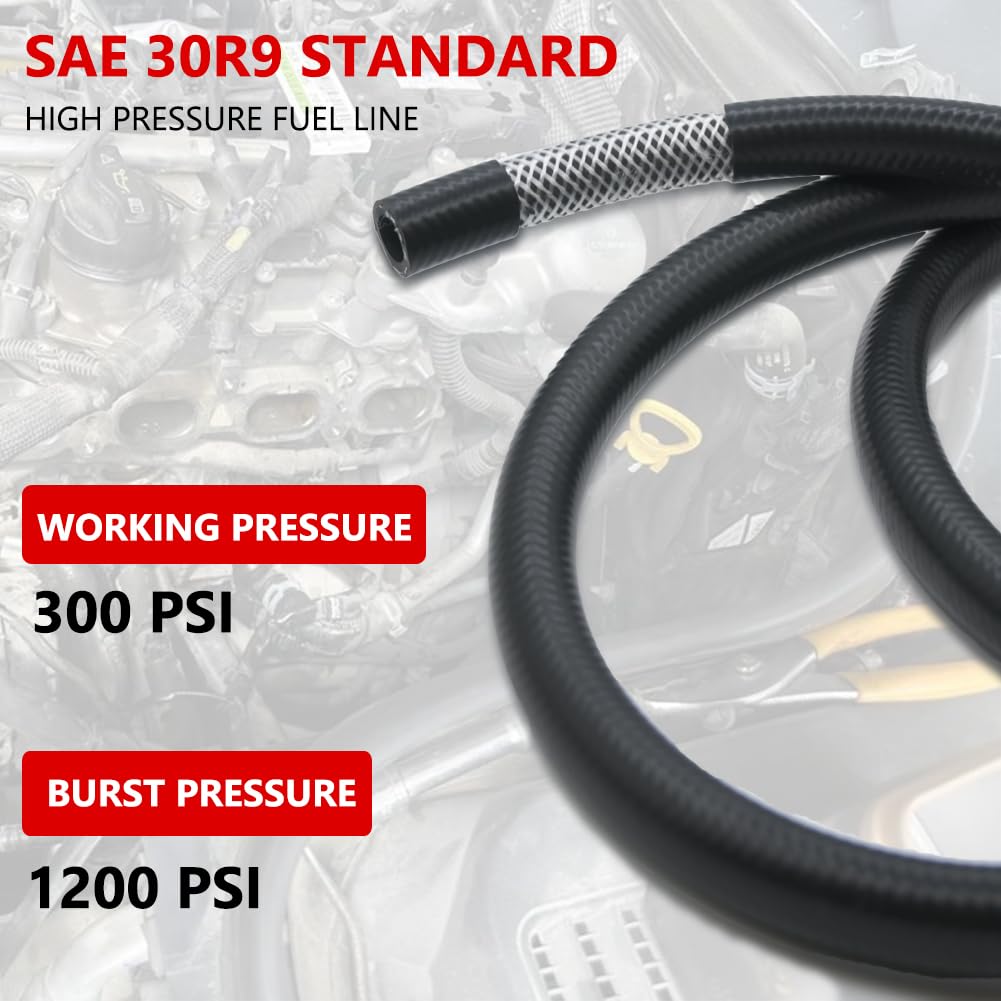 High Pressure 1/2 Fuel Line Hose 300PSI - for Power Steering & Transmission Cooling