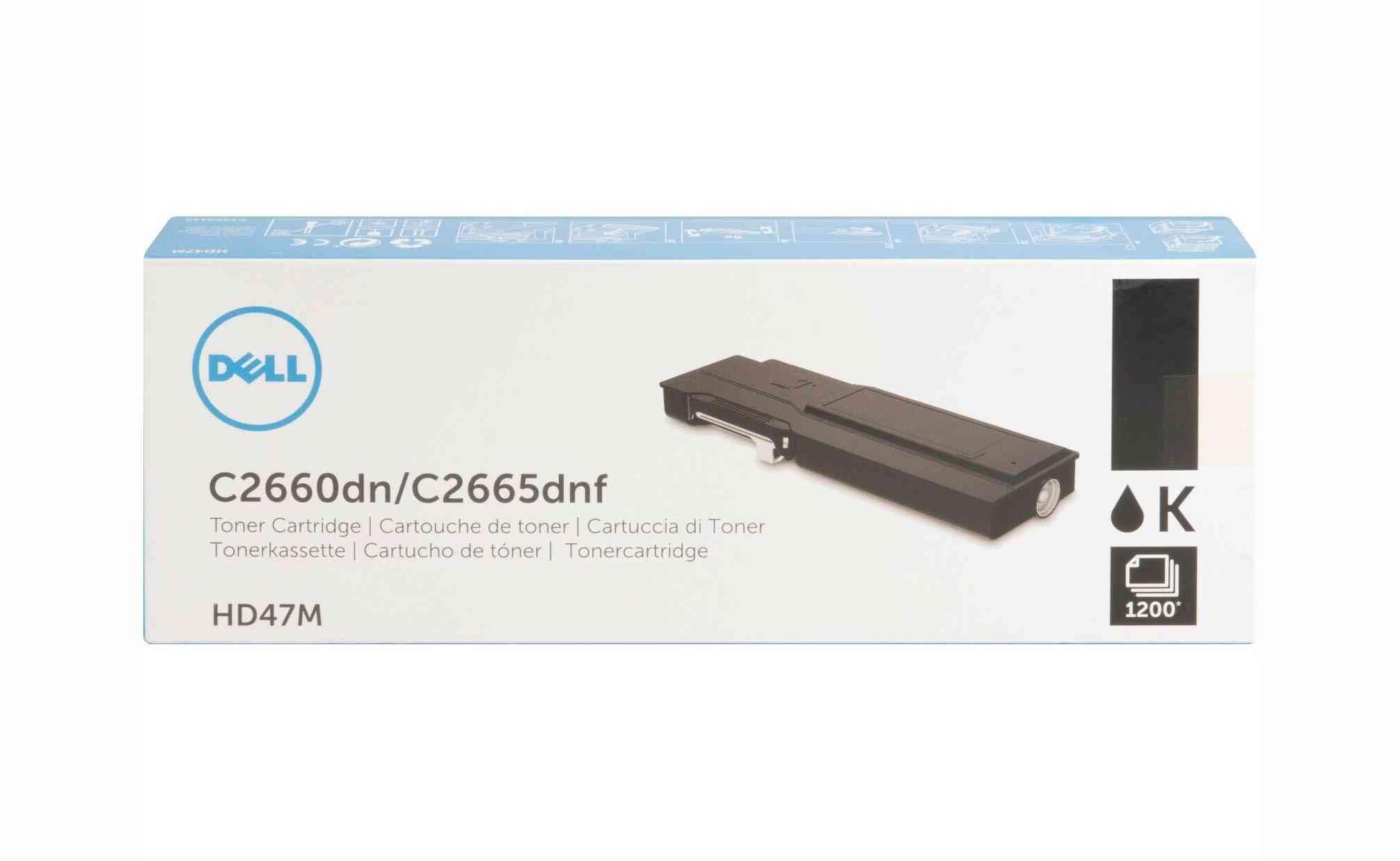 Original Dell HD47M Toner Cartridge for C2660dn/C2665dnf Color Laser Printer - High-Yield Replacement for Home & Office Printing Needs