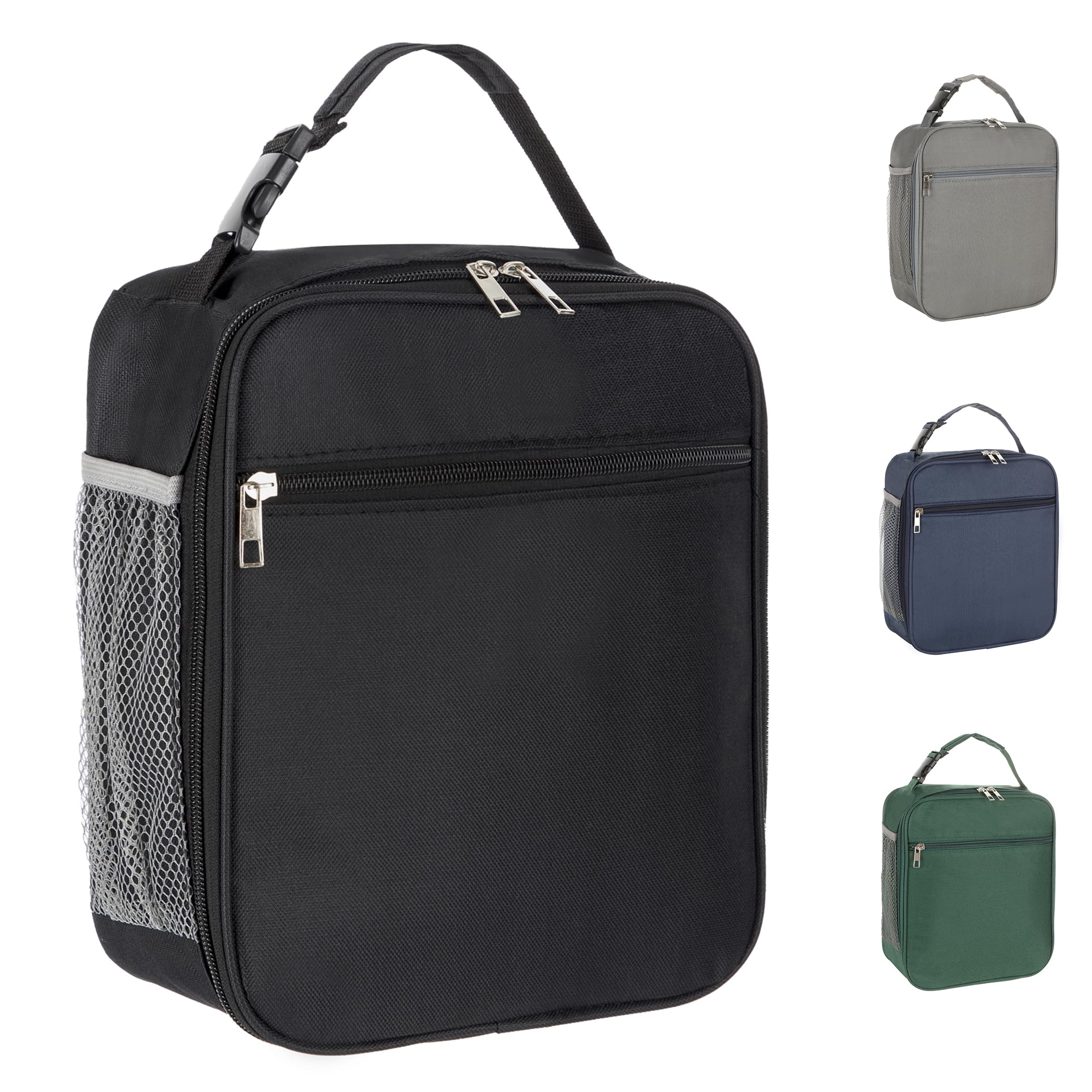 Insulated Lunch Box for Women - Leakproof & Thermal Lunch Bag for Work, Office, School - Stylish & Durable Lunchbox (Black) - Perfect for Meal Prep, Picnics & Commuting