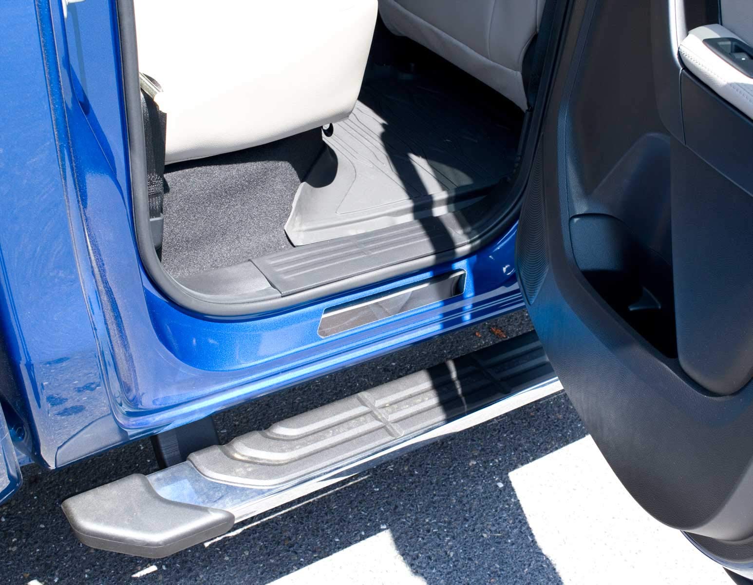 2019-2020 Ford Ranger Supercrew OEM Polished Door Sill Plates - Premium Stainless Steel Protection for Truck Cab Entry (Perfect for Off-Roading & Daily Commute)