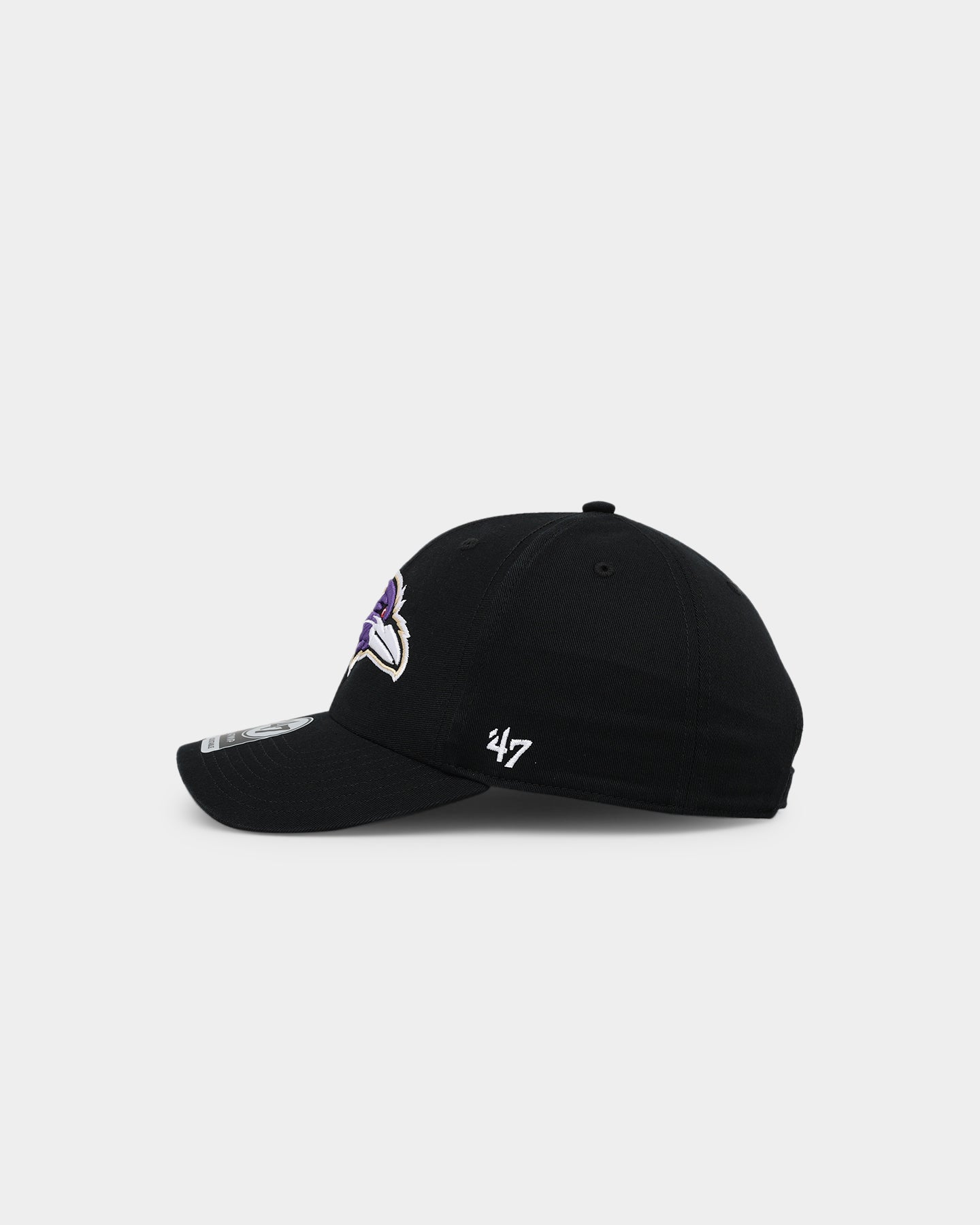 47 Brand Baltimore Ravens MVP Strapback Black Adjustable Hat - Official NFL Team Logo Cap for Men & Women - Perfect for Football Games, Tailgating & Fan Gear Collection