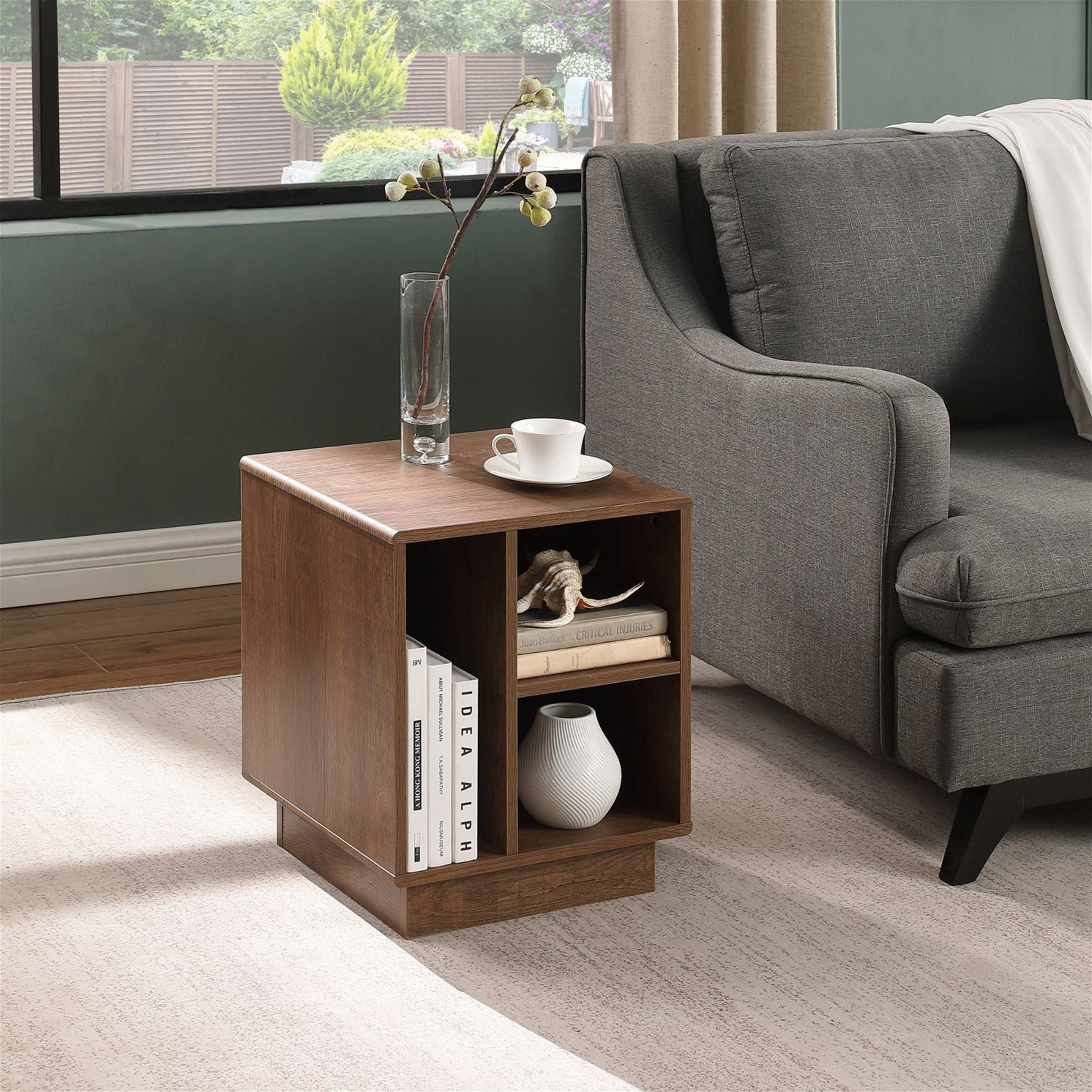 Tauris™ Encore Side Table in Dark Oak - Perfect for Living Room, Bedroom, or Office Decor