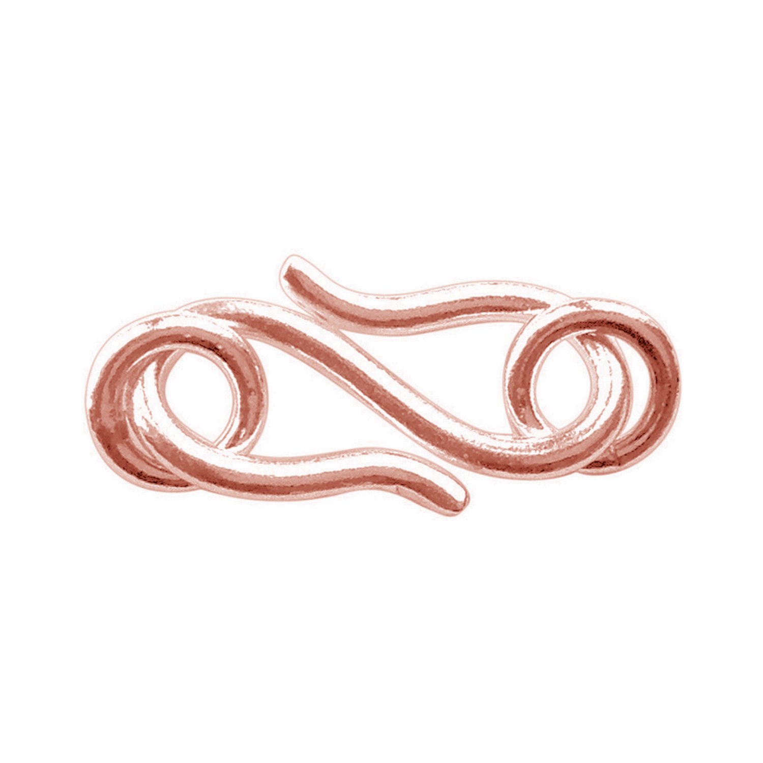Rose Gold Overlay S Hook CRG-186-16MM - Jewelry Making, DIY Crafts, Home Decor & Organizer Accessories