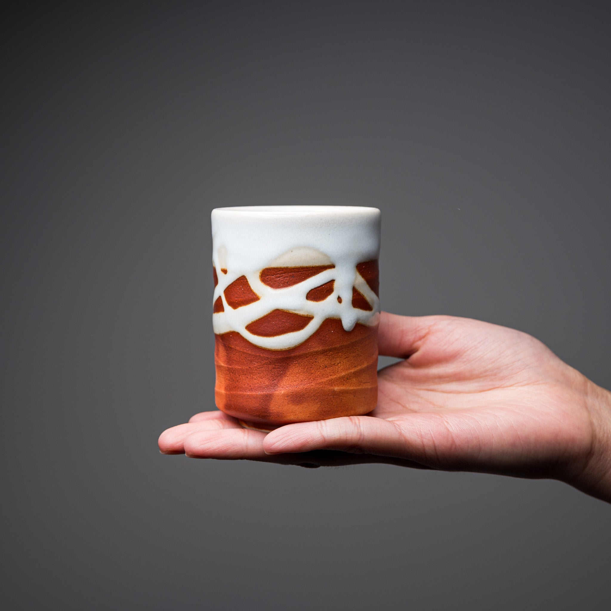 Handmade Mino Ware Yunomi Teacup - Traditional Japanese Ceramic Tea Cup with Mirage Glaze - Perfect for Matcha, Green Tea & Daily Tea Drinking Rituals
