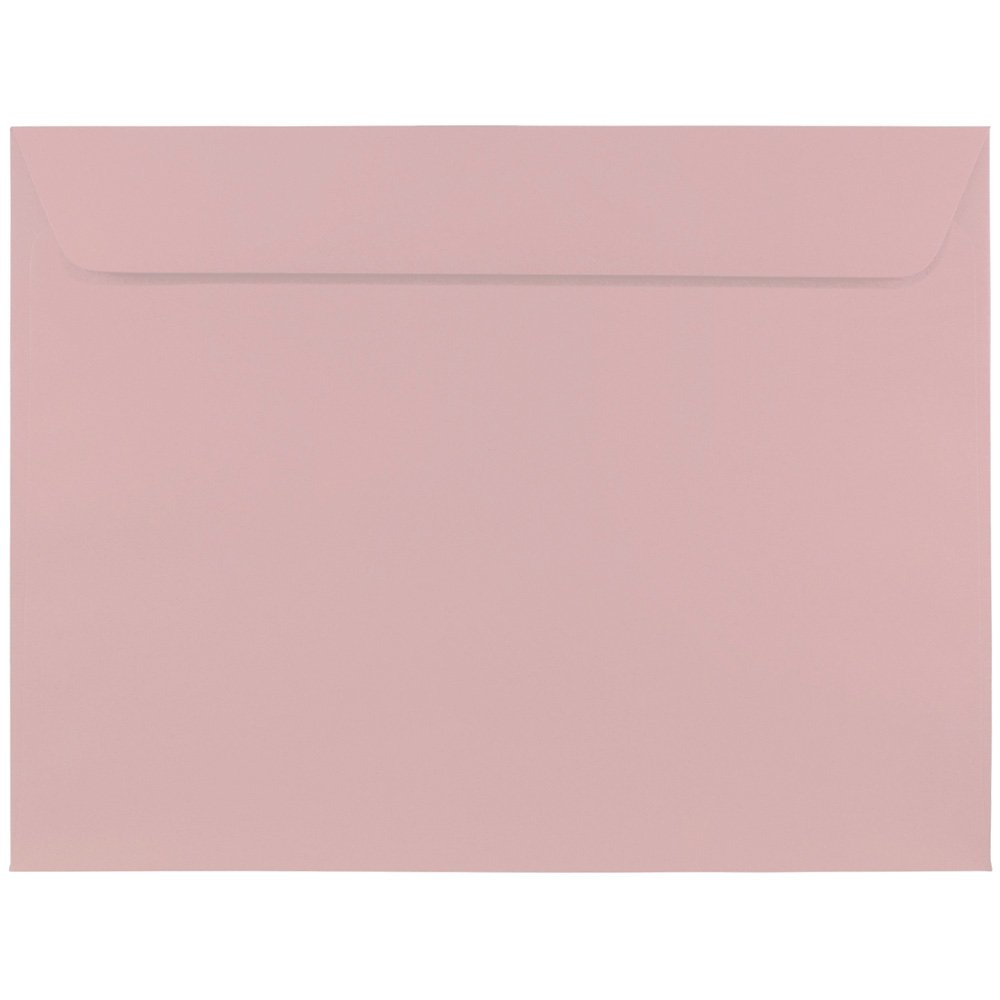 JAM PAPER 9x12 Booklet Champion Wove Envelopes - Bulk 500/Box - Pastel Baby Pink for Wedding Invitations, Greeting Cards & Business Mailings