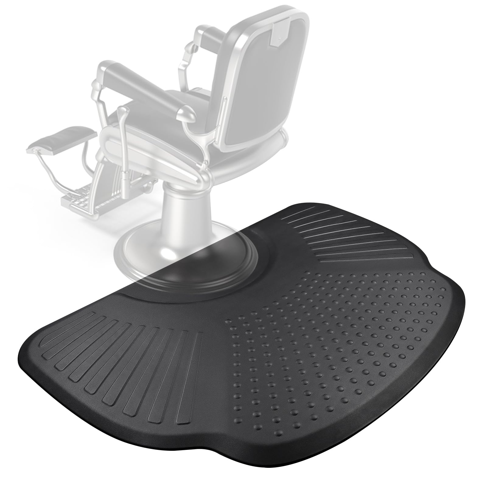 Lanstics 3.3ft x 5ft Anti-Fatigue Salon Floor Mat - Non-Slip Barber Shop Chair Mat for Hair Stylists & Beauty Stations - Comfortable Office Floor Mat for Salon, Barber & Spa Use (Perfect for Hair Cutting, Styling & Long Work Hours)