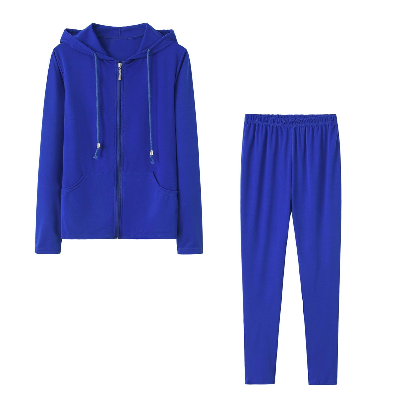 Women's Casual Workout Sets - Loose Crewneck Pullover Sweatshirt & Drawstring Pants Tracksuit Lounge Wear for Yoga, Gym, Running & Home Comfort