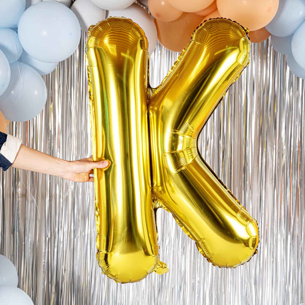 Balloonify Gold Mylar Letter K Balloon - 40 Inch Large Foil Alphabet Balloon for Birthday Party Decorations, Baby Shower, Graduation & Anniversary Celebrations