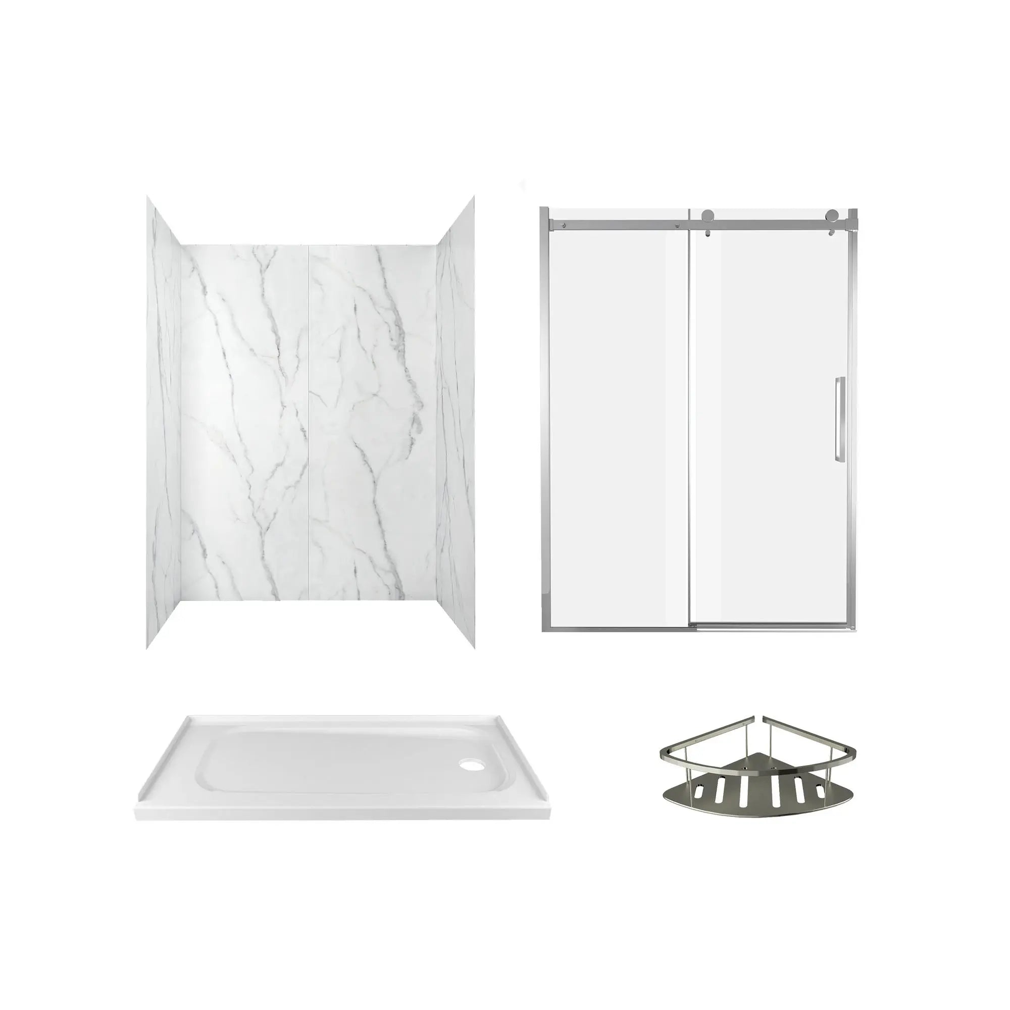 Bundle Passage Wall Shelf with RHO Base - Corner Shelf for Door Storage | Perfect for Bathroom, Bedroom & Closet Organization
