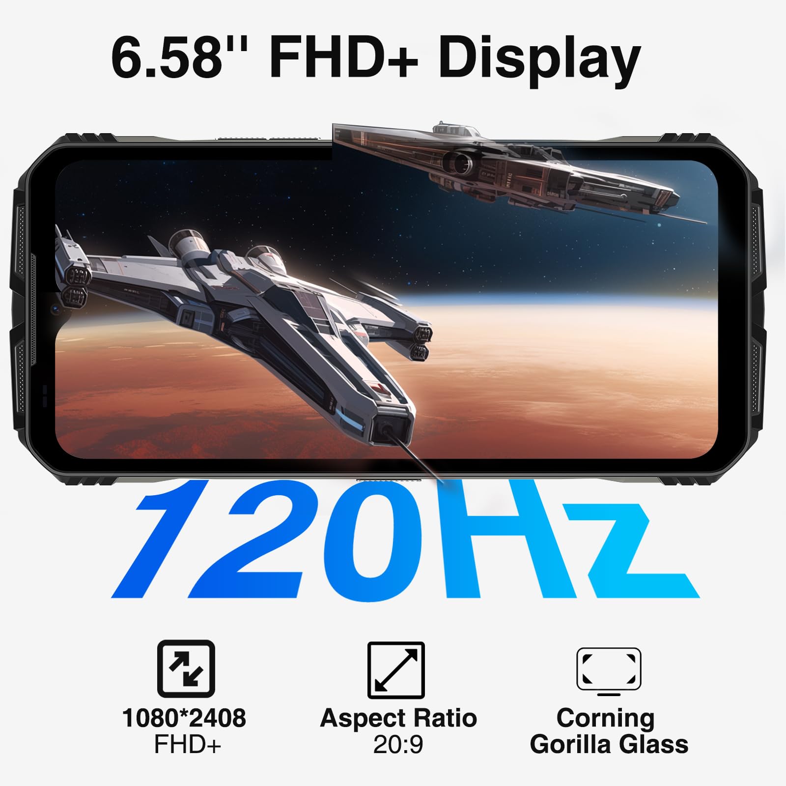 DOOGEE V MAX Plus (2024) 5G Rugged Smartphone - 22000mAh Battery, 36GB RAM + 512GB Storage, Android 14 - 200MP+32MP+20MP Night Vision Camera - 6.58