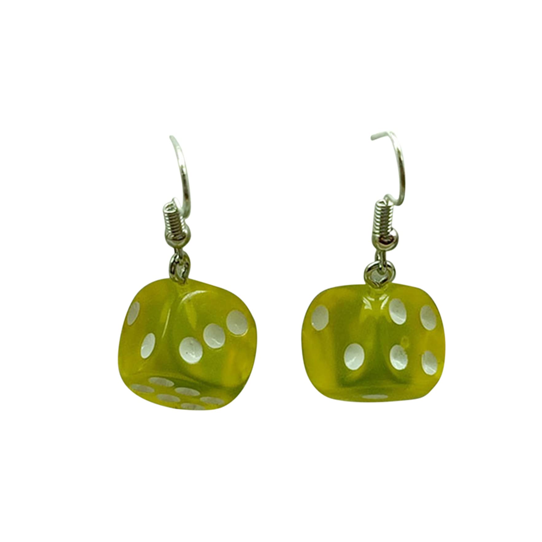 ZYHO 3D Dice Earrings - Fun & Quirky Drop Dangle Earrings for Women | Y2K Aesthetic Indie Style Jewelry | Perfect for Costume Parties, Gaming Events & Egirl Fashion