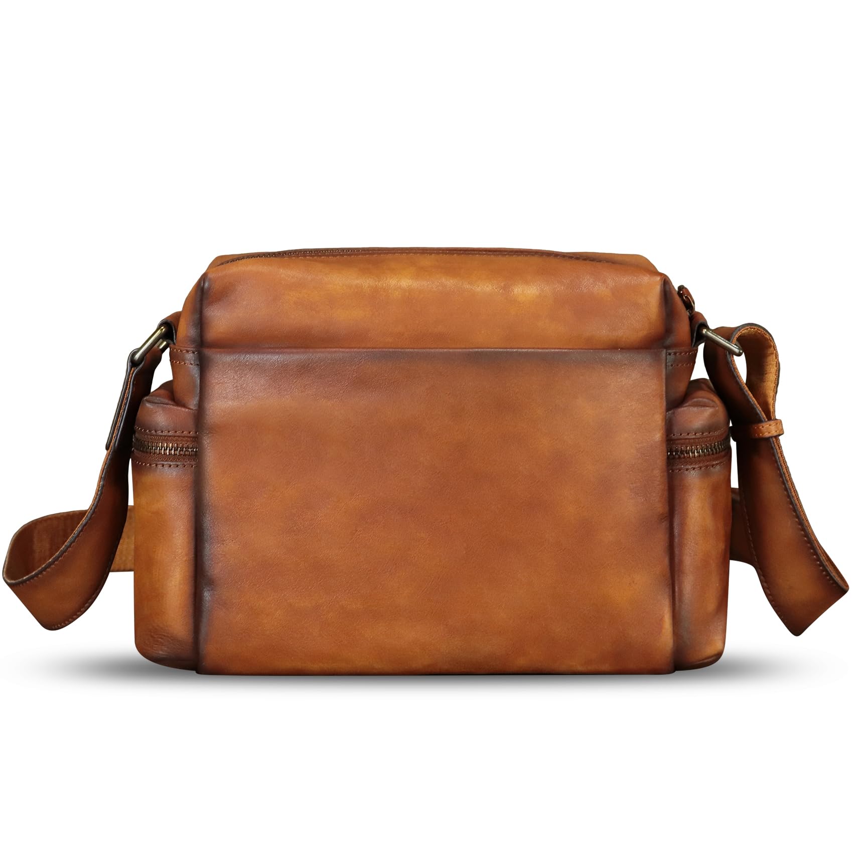 Genuine Leather Messenger Bag for Men - Stylish Crossbody Shoulder Bag & Briefcase Satchel with Adjustable Strap - Perfect for Work, Travel & Daily Commute