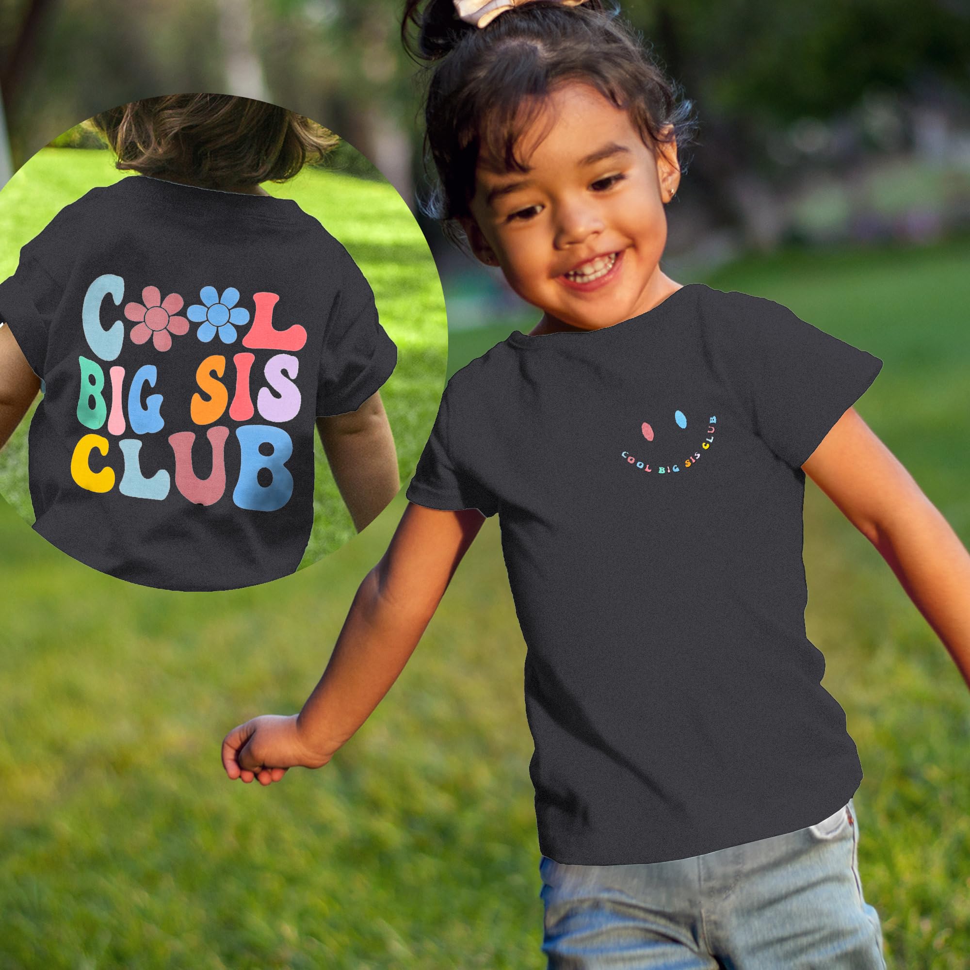 Cool Big Sis Club Shirt - Toddler Girls Big Sister Announcement Outfit for Family Events