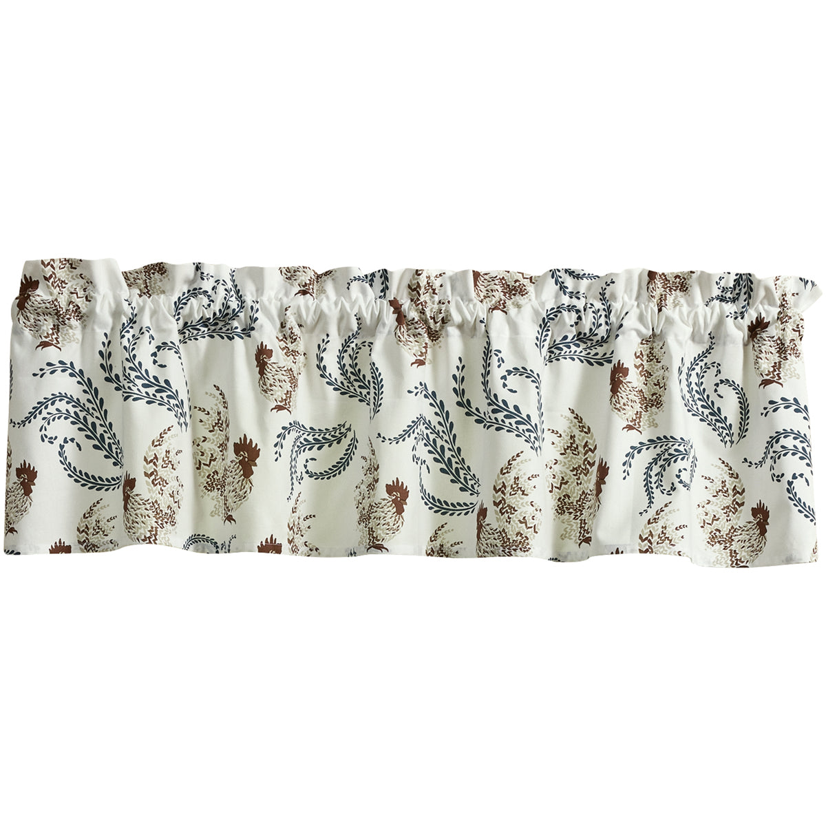 14-Piece Fancy Chicken Valance Set for Kitchen & Bathroom Window Decor - Elegant Farmhouse Style Curtains